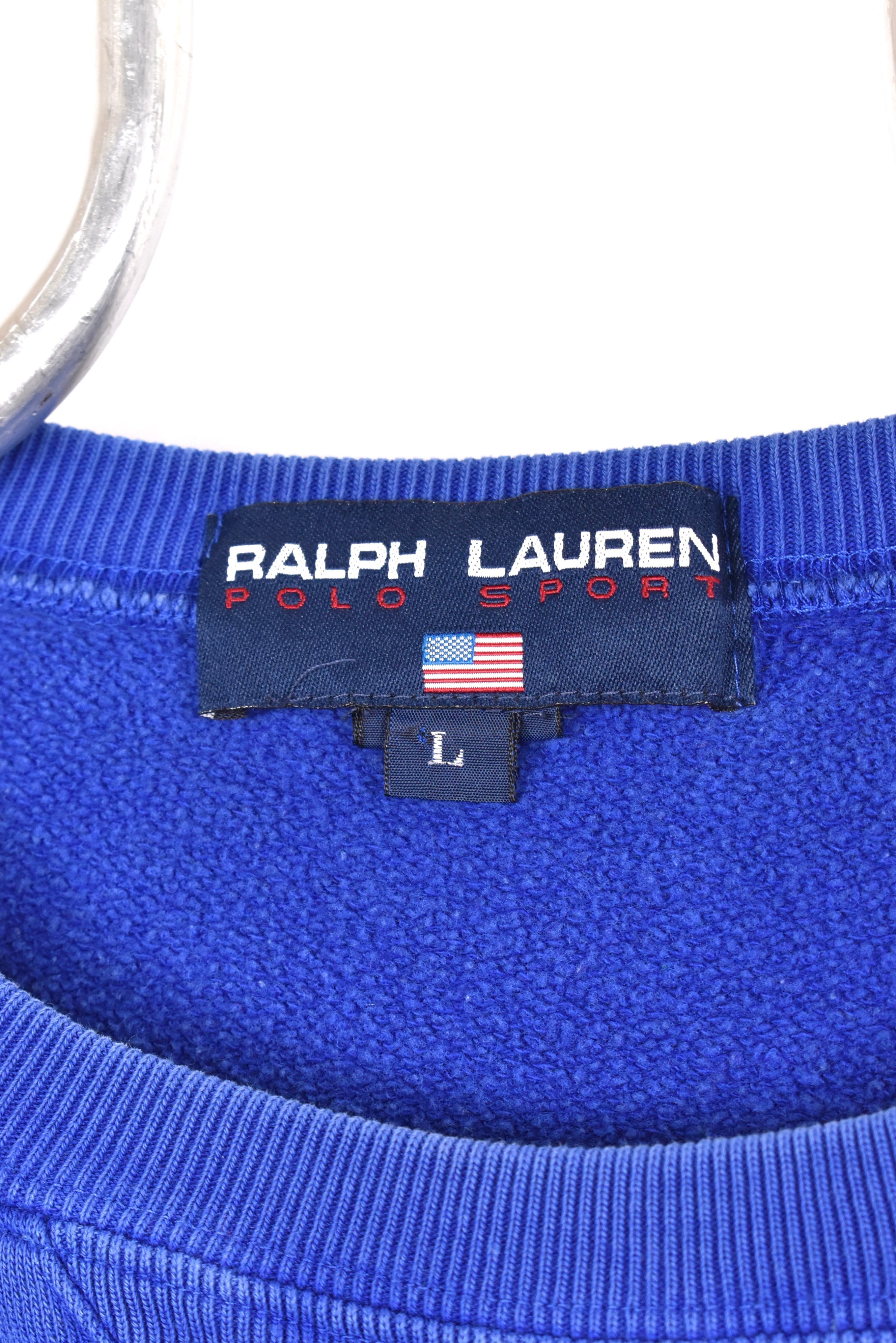 Vintage Ralph Lauren sweatshirt, Polo Sport blue embroidered crewneck - AU Large RALPH LAUREN