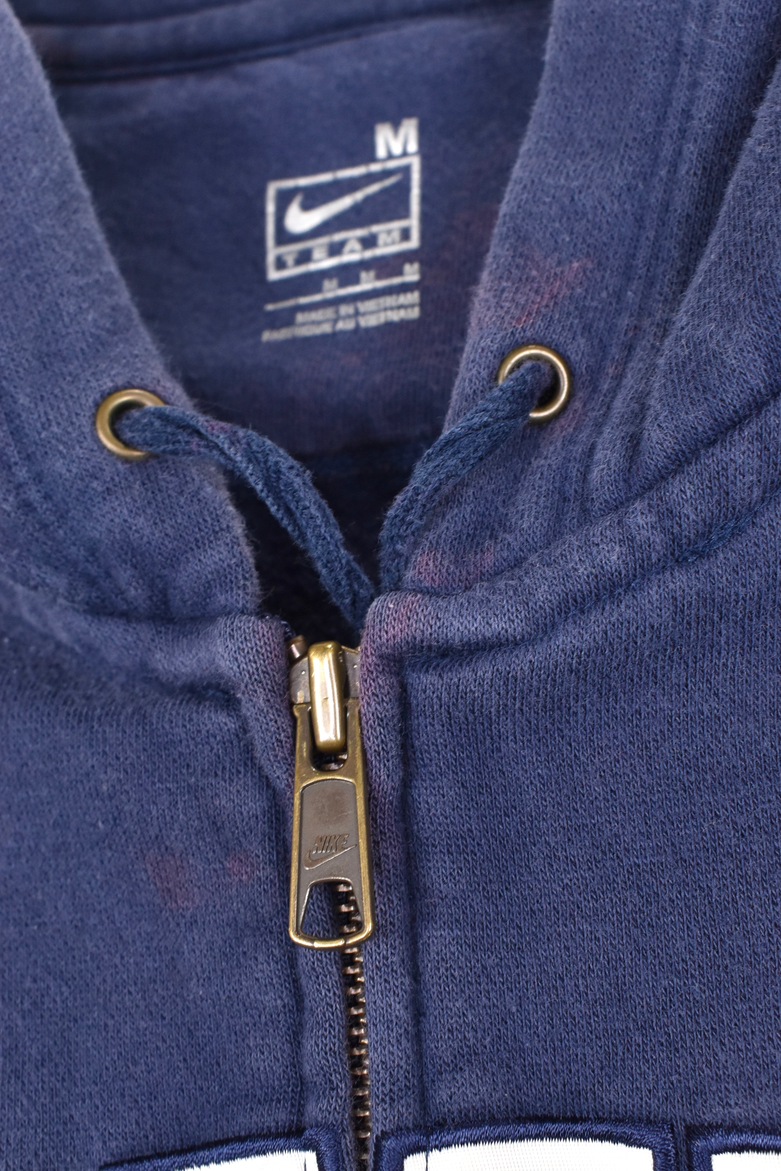 Vintage BYU hoodie, navy blue embroidered sweatshirt - AU Medium COLLEGE