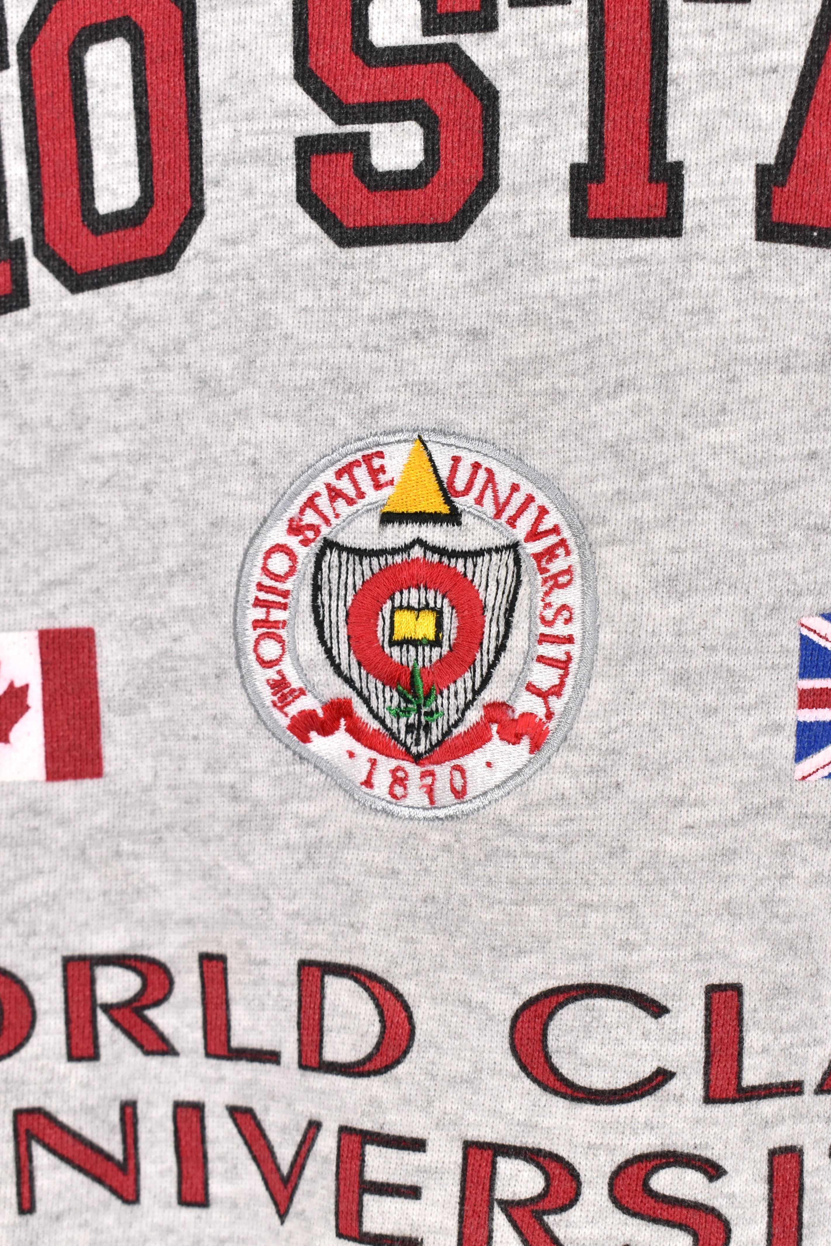 Vintage Ohio State University sweatshirt, grey graphic crewneck - Medium