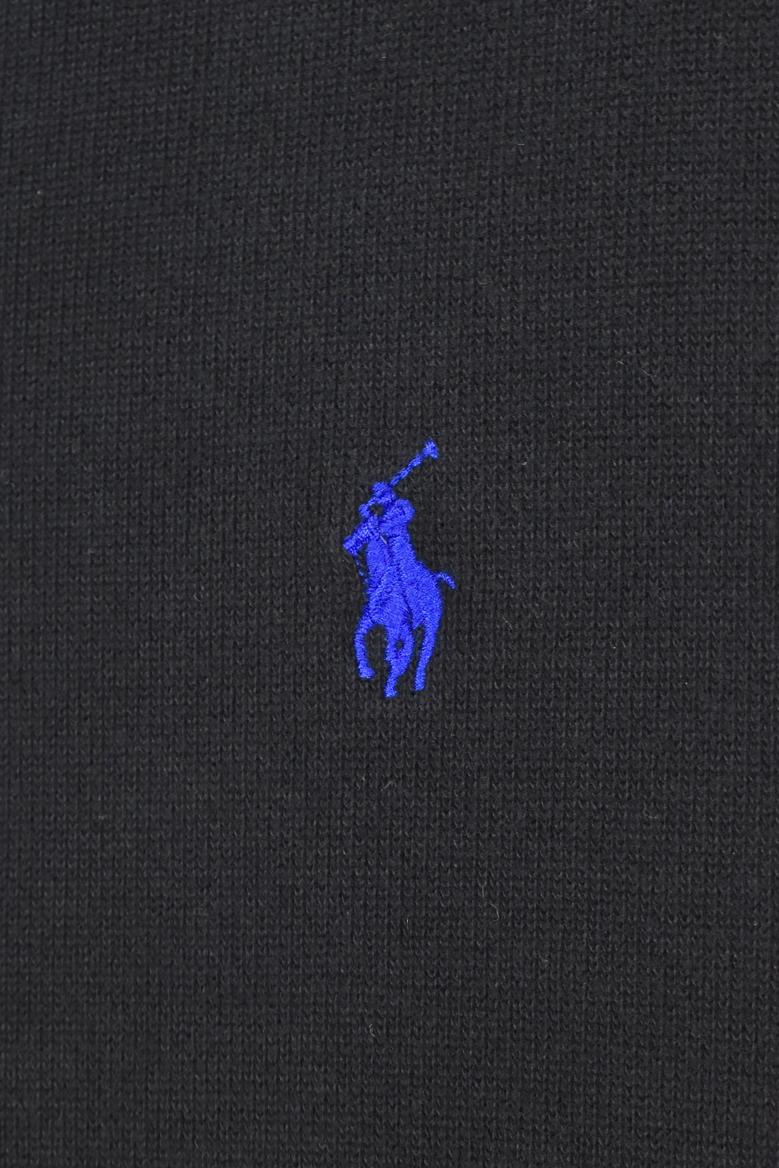 Vintage Ralph Lauren sweatshirt, navy blue embroidered 1/4 zip jumper - AU XL RALPH LAUREN