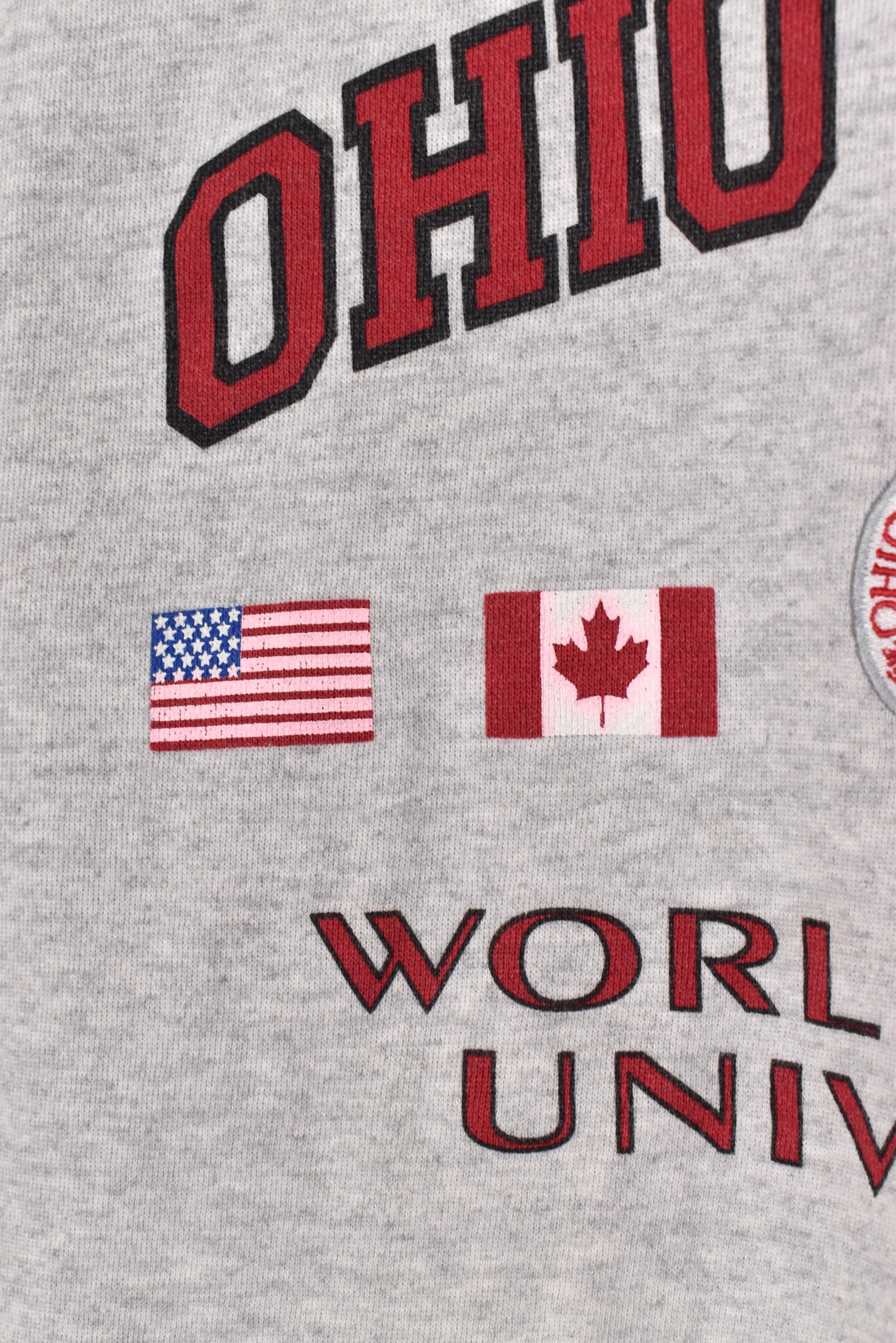 Vintage Ohio State University sweatshirt, grey graphic crewneck - Medium