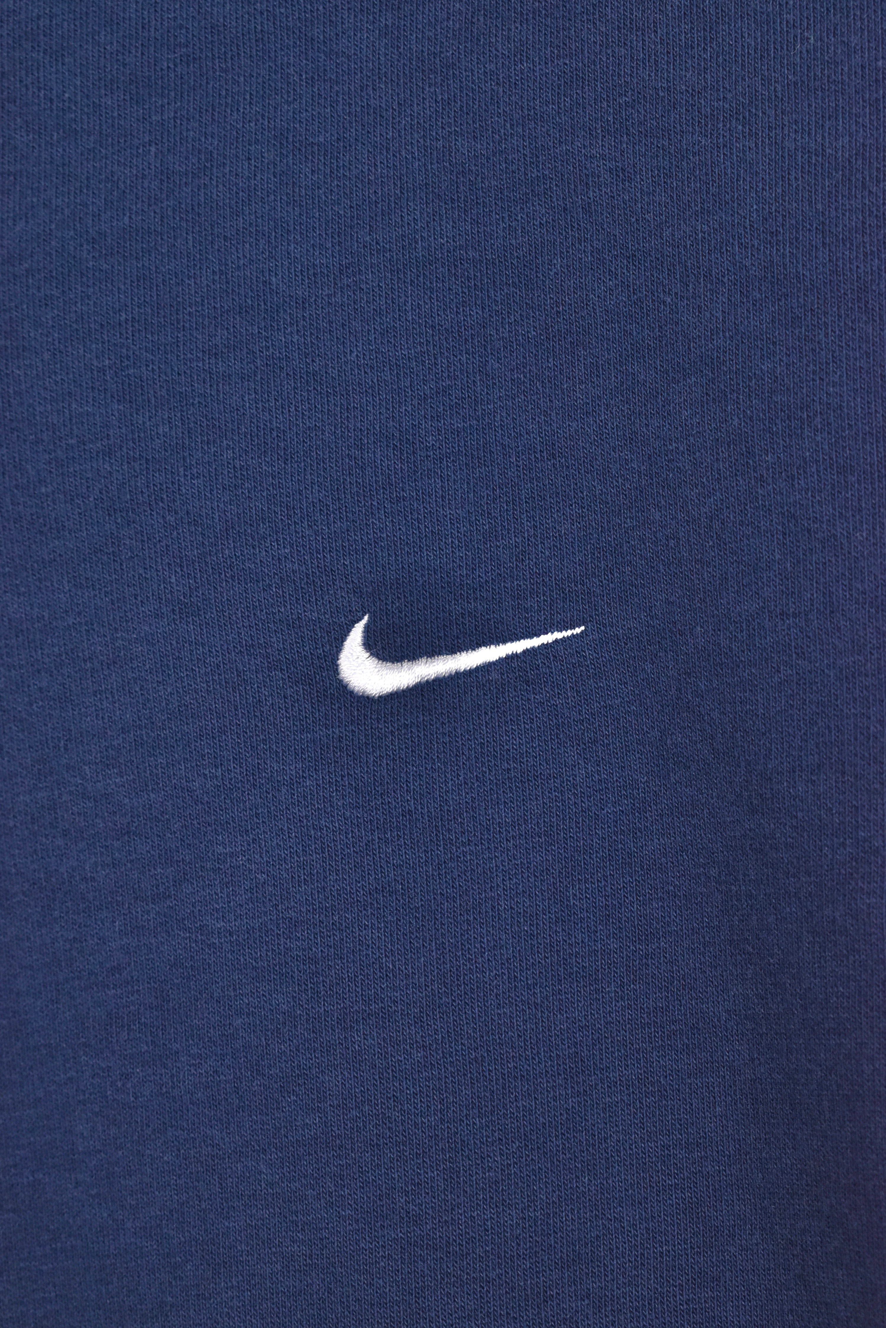 Vintage Nike hoodie, navy blue embroidered sweatshirt - AU XL NIKE