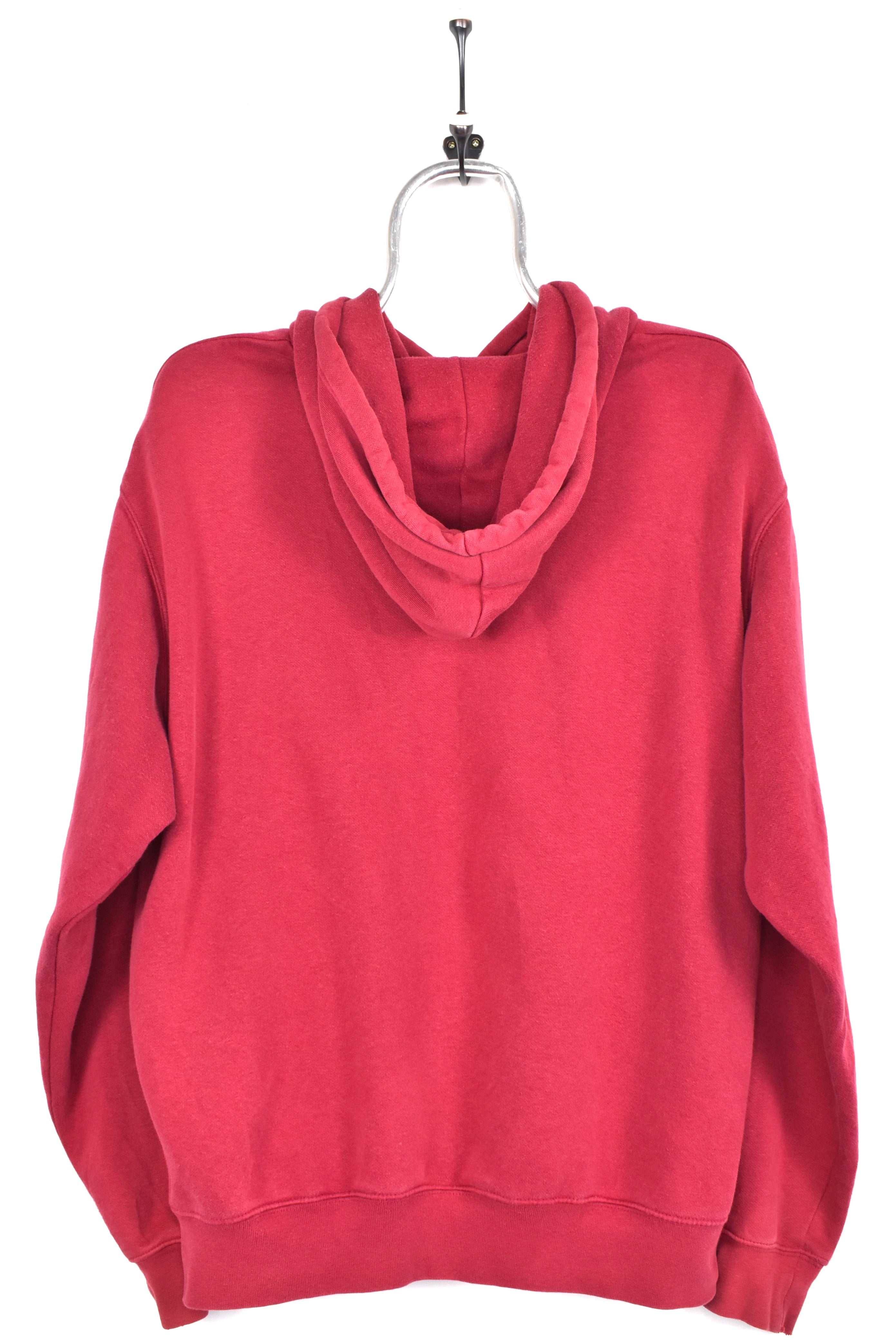 Vintage Nike hoodie, burgundy embroidered sweatshirt - AU Medium NIKE