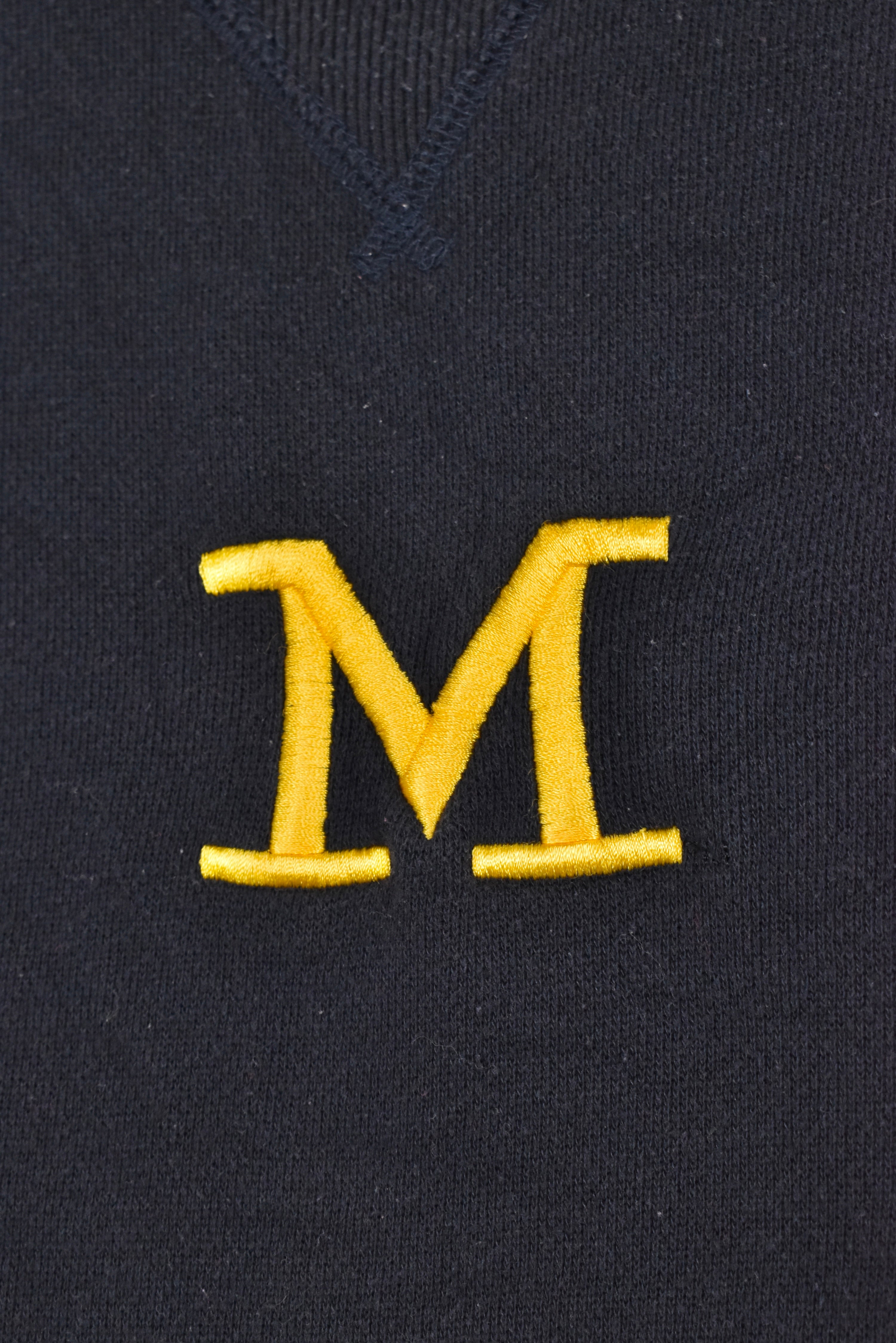 Vintage University of Michigan sweatshirt, black embroidered crewneck - AU L COLLEGE