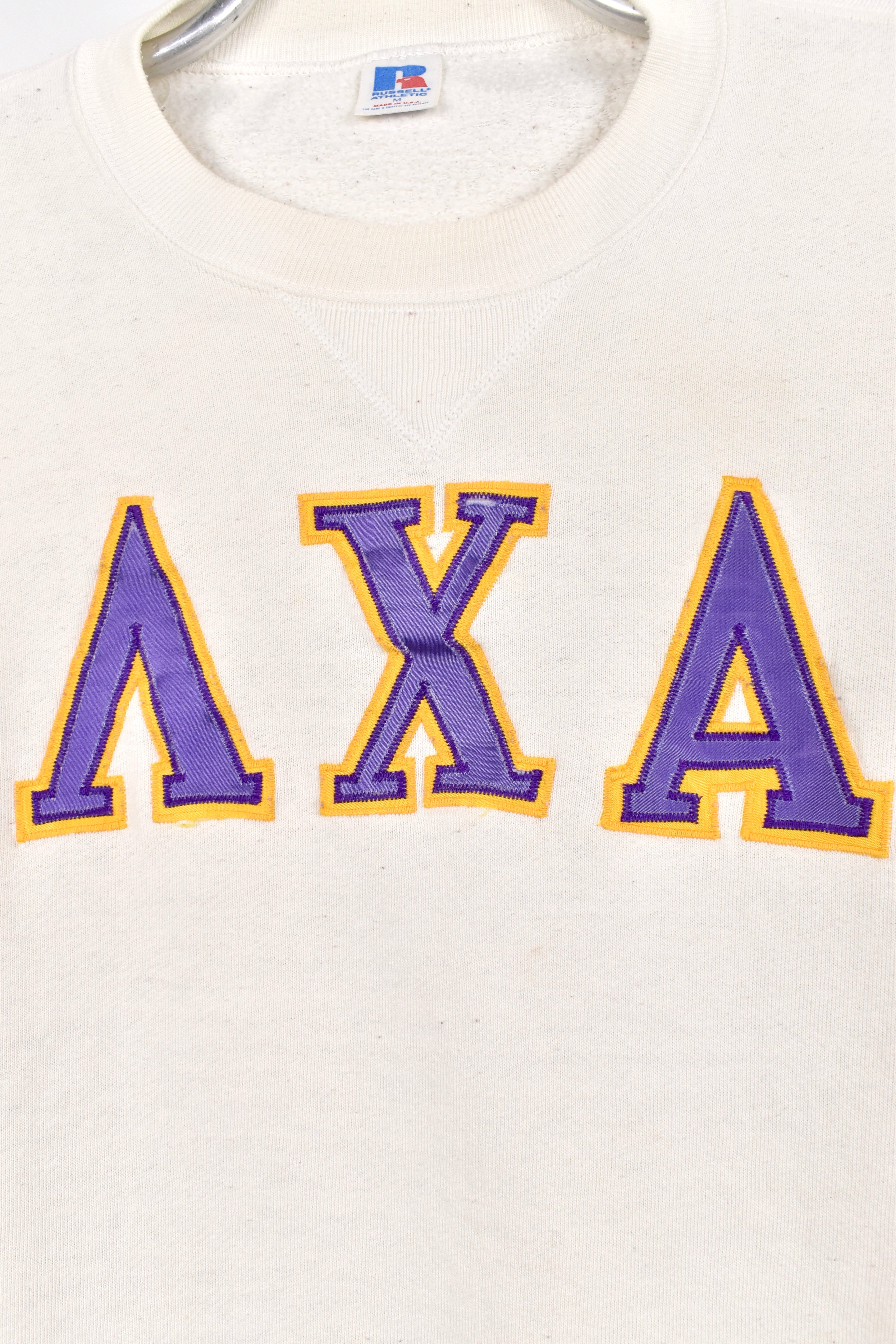 Vintage Lambda Chi Alpha sweatshirt, white fraternity crewneck - AU S COLLEGE