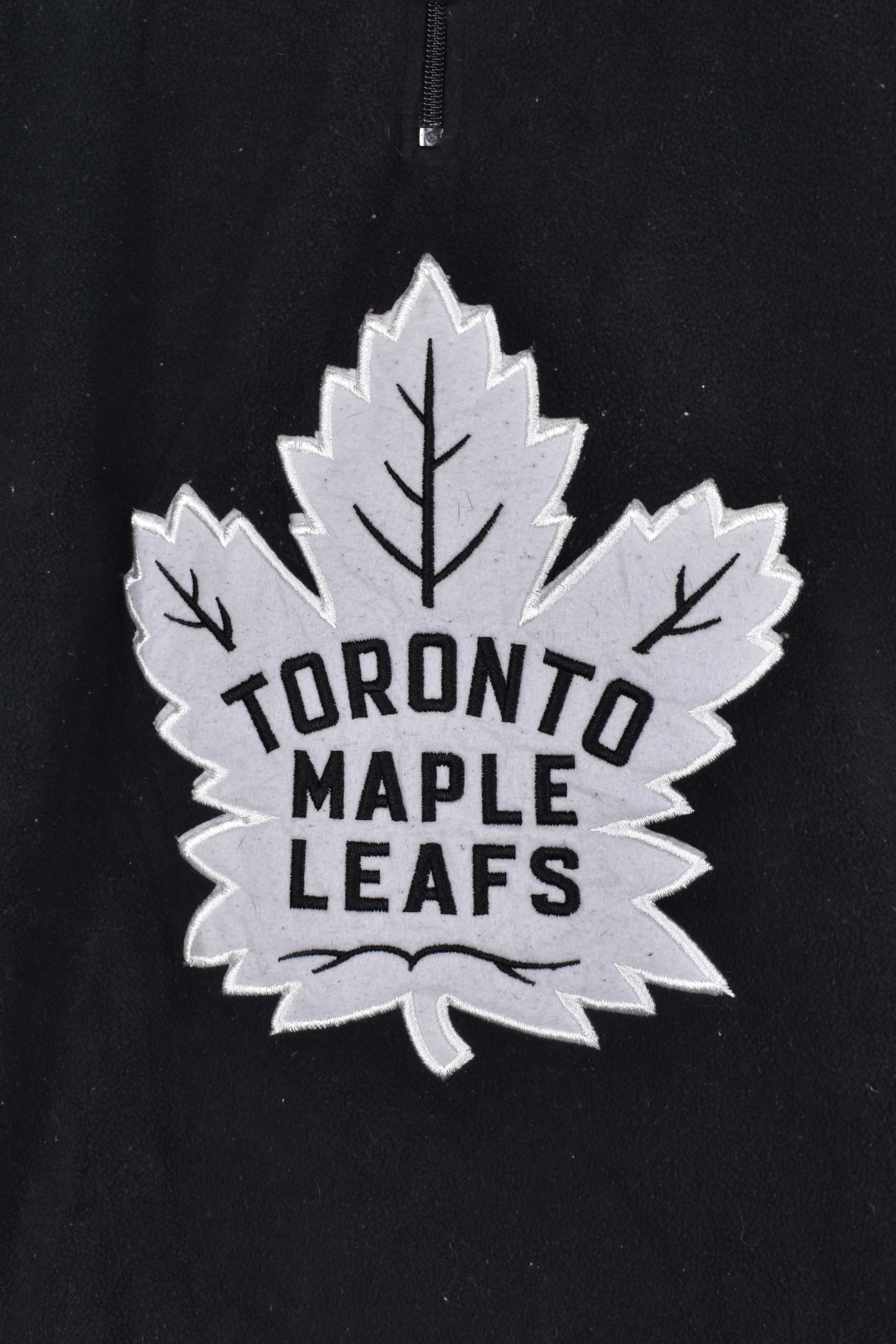 Women's modern Maple Leaves fleece, NHL black sweatshirt - Medium