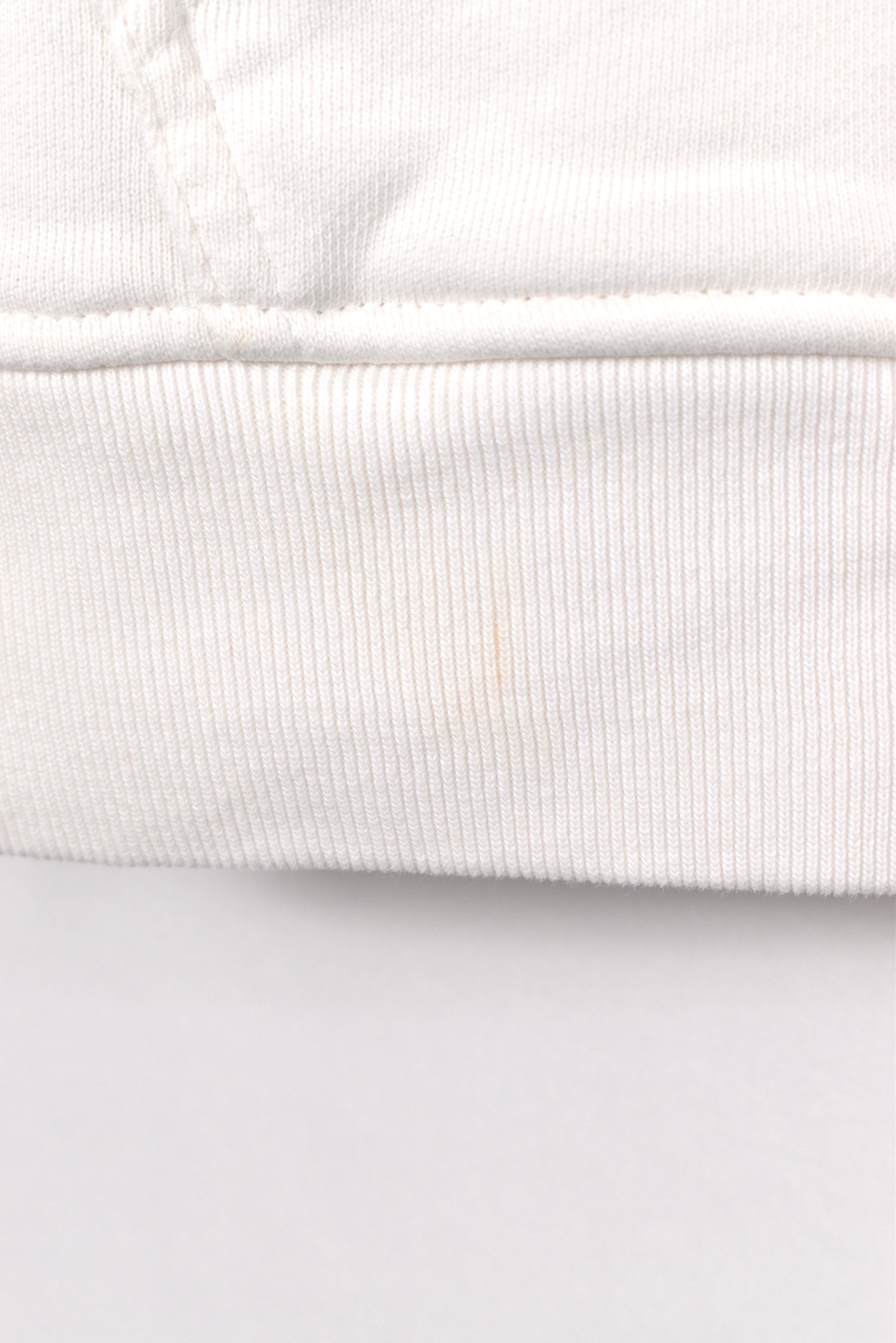 Modern Adidas hoodie, white embroidered sweatshirt - AU Medium ADIDAS