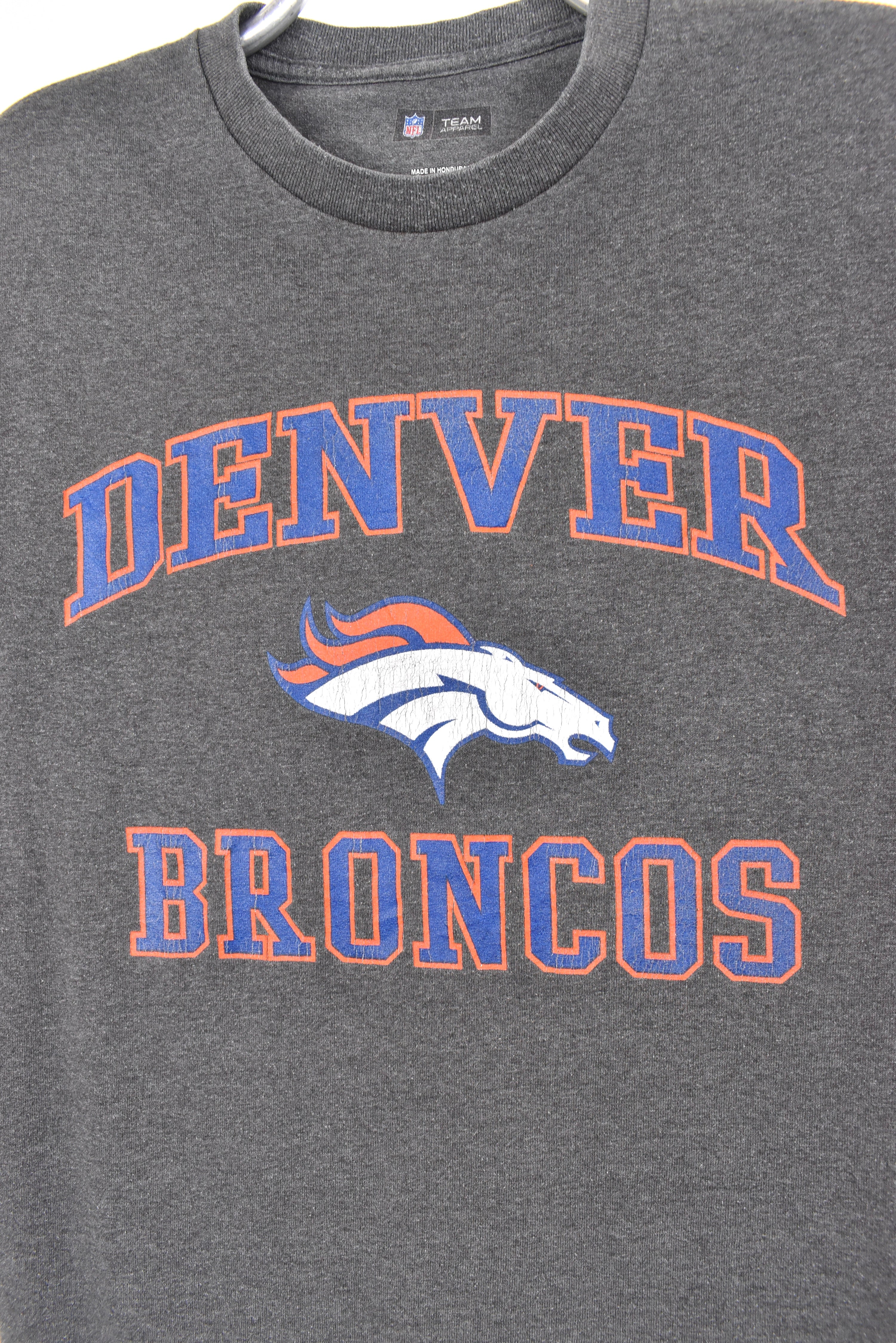 Vintage Denver Broncos shirt, NFL grey graphic tee - AU Medium PRO SPORT