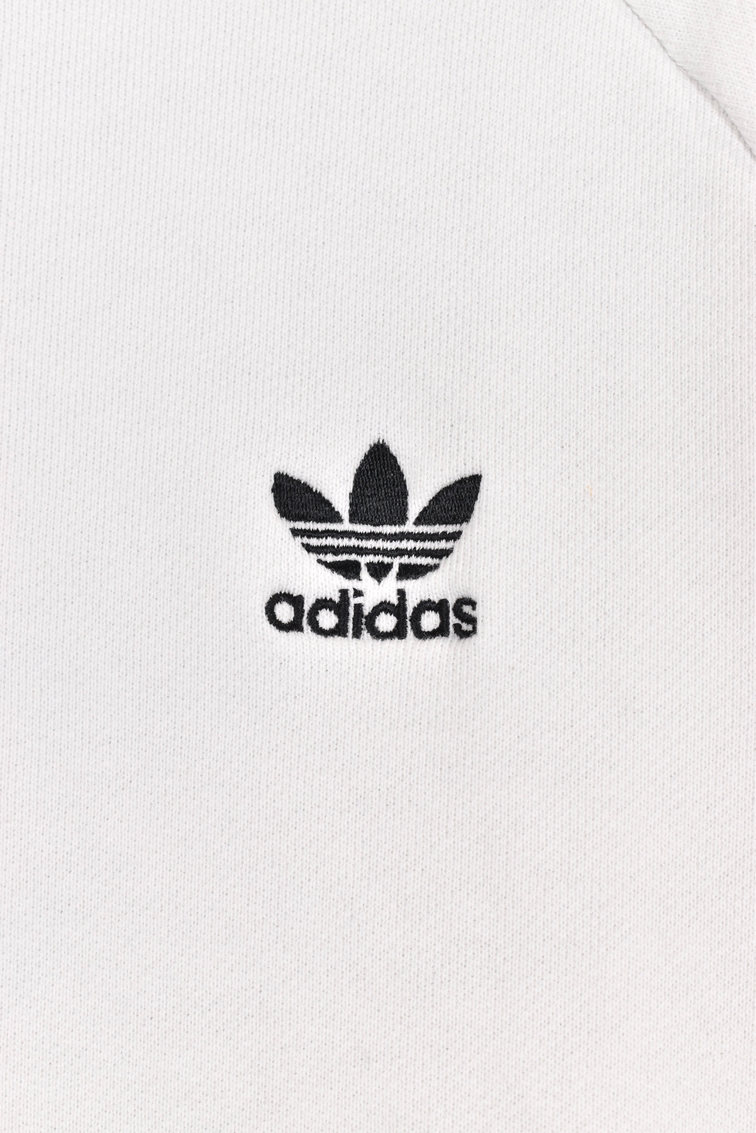 Vintage Adidas sweatshirt, white embroidered crewneck - AU XL ADIDAS