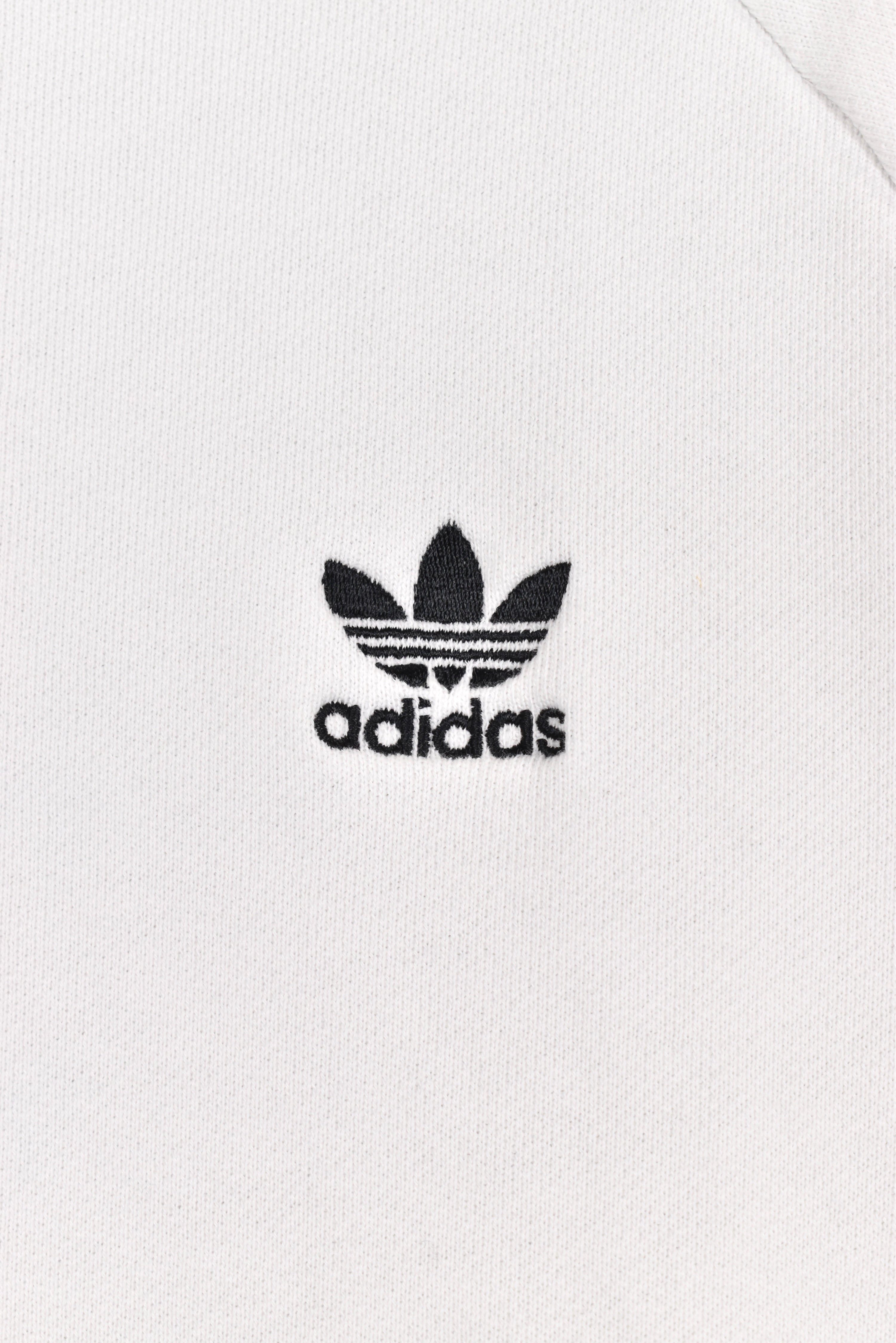 Vintage Adidas sweatshirt, white embroidered crewneck - AU XL ADIDAS