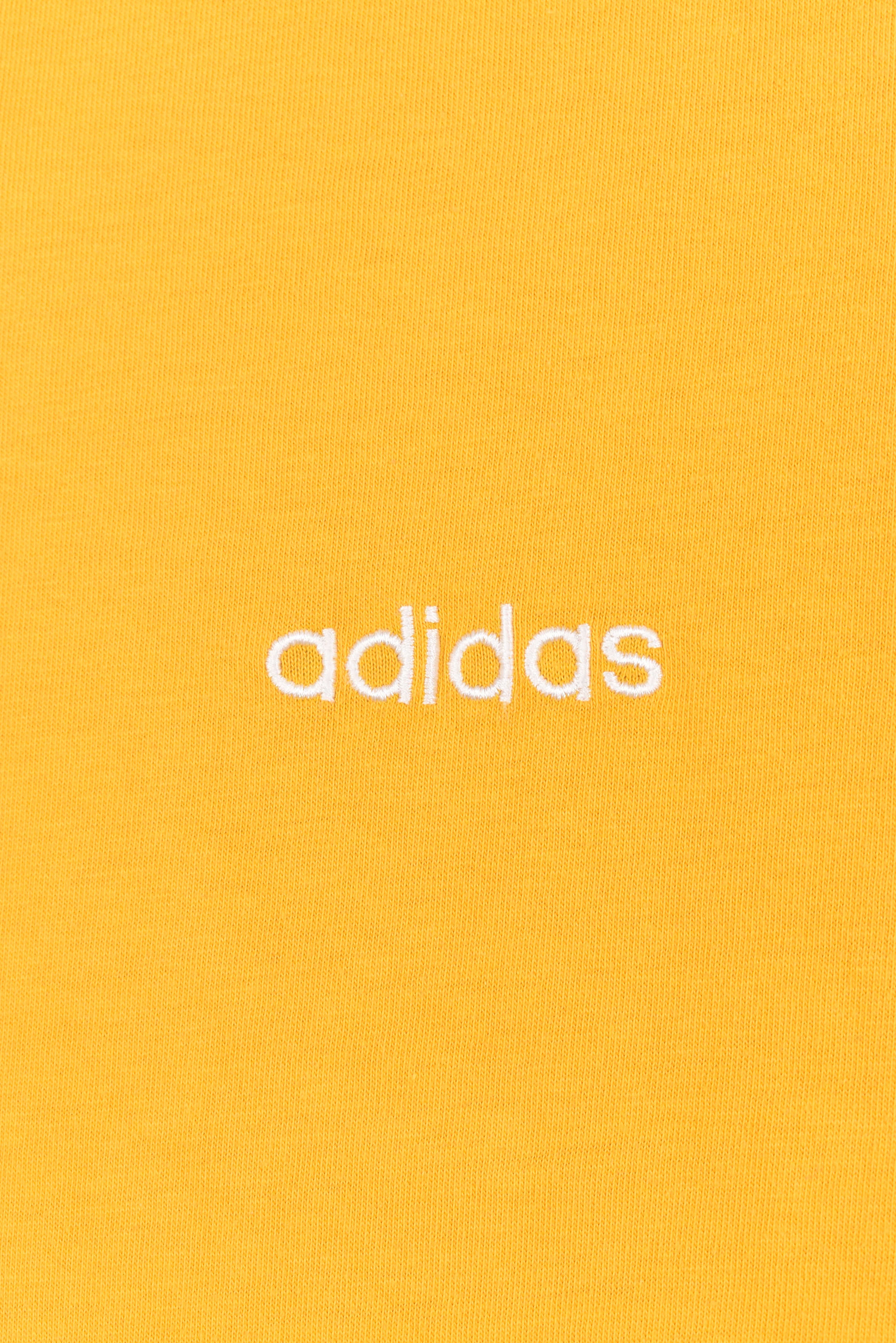Vintage Adidas shirt, yellow embroidered tee - AU Large ADIDAS