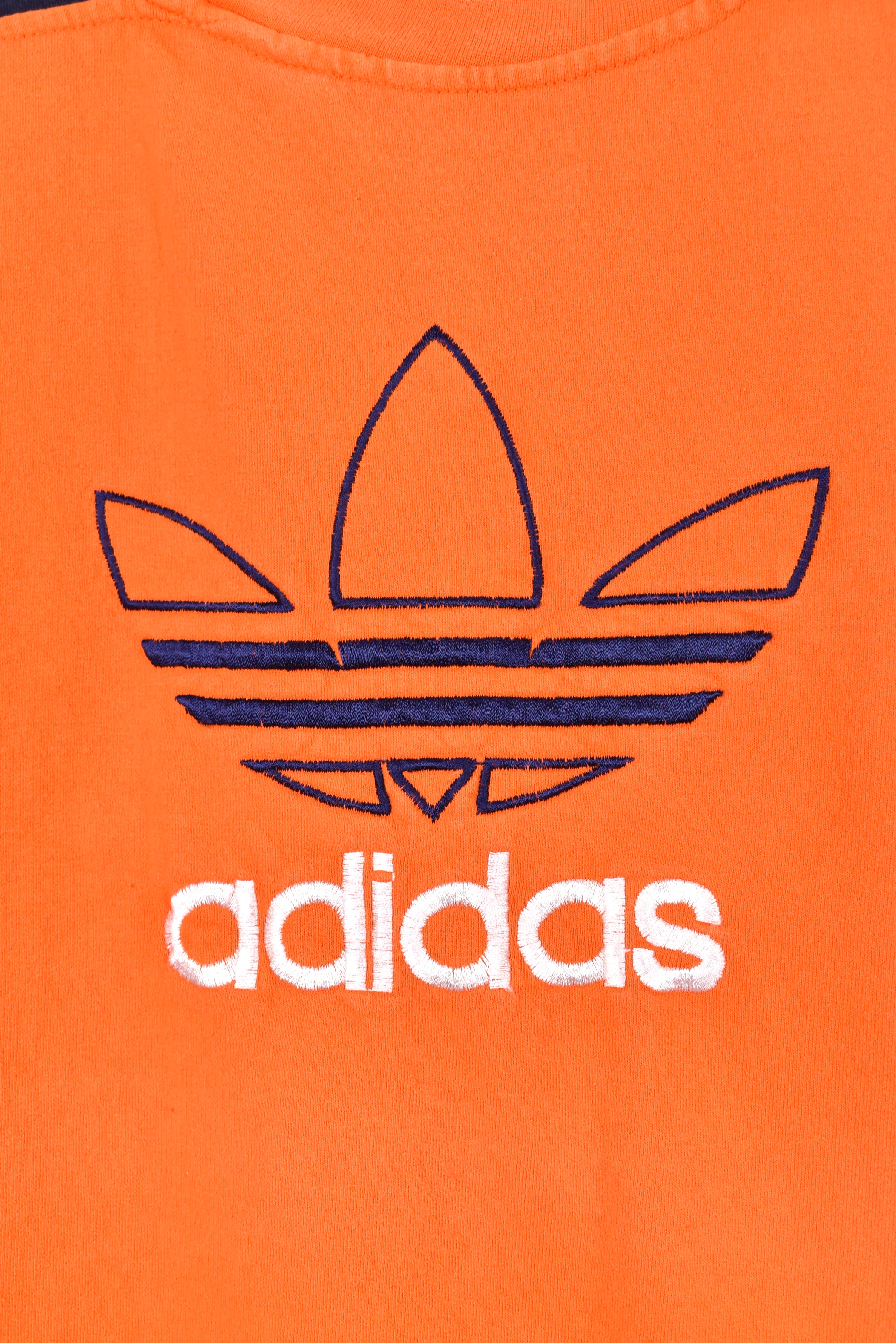 Vintage Adidas sweatshirt, orange embroidered crewneck - AU XL ADIDAS