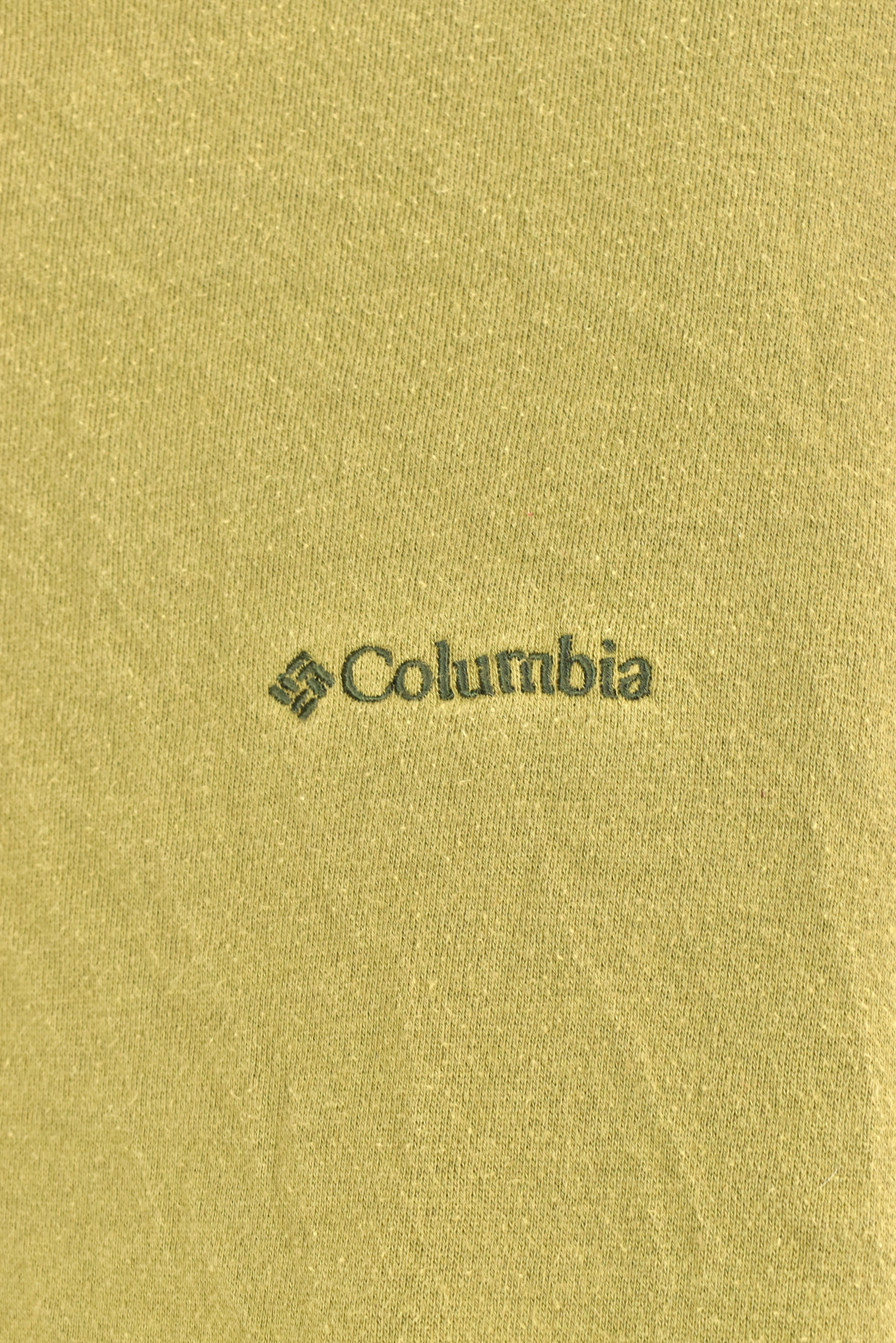 Vintage Columbia sweatshirt, green embroidered crewneck - AU Large COLUMBIA