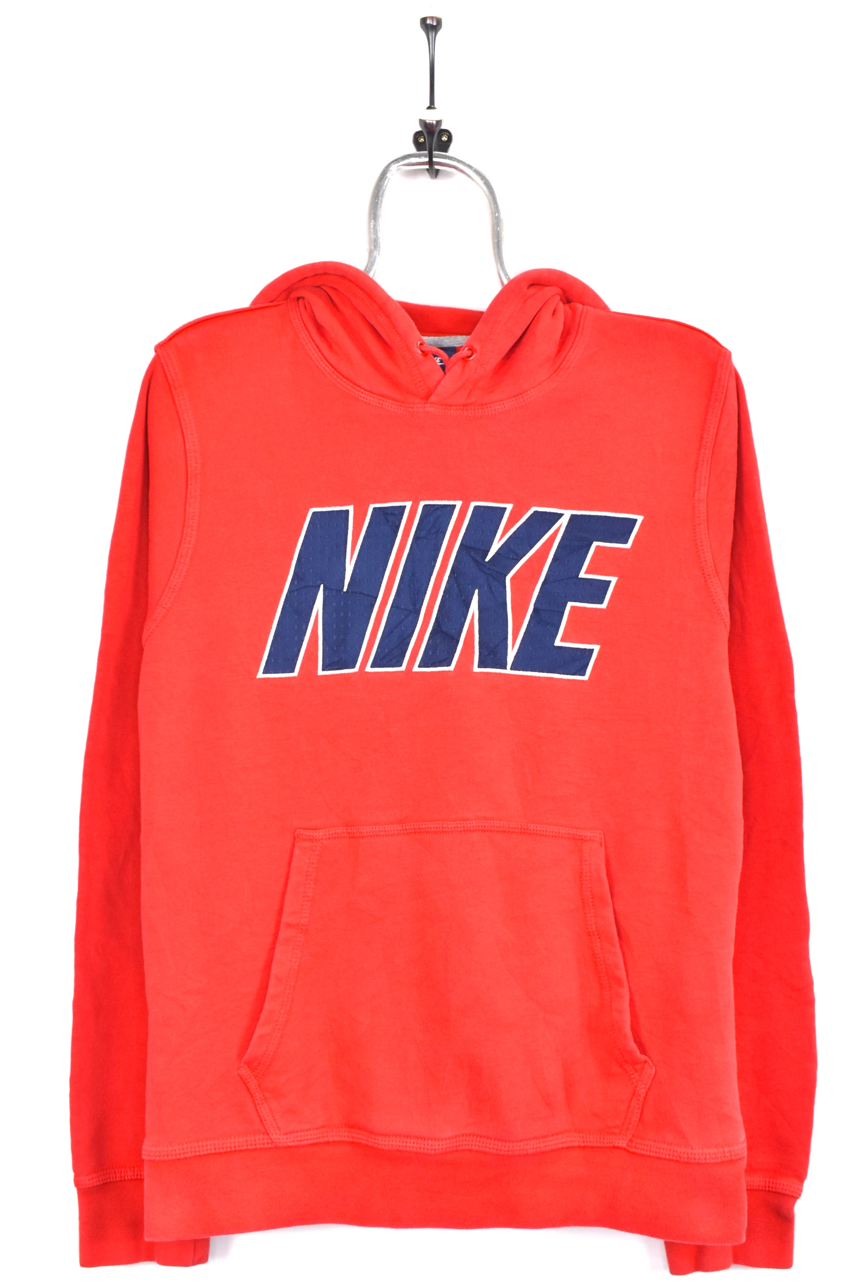 Vintage Nike hoodie, red embroidered sweatshirt - AU Small NIKE