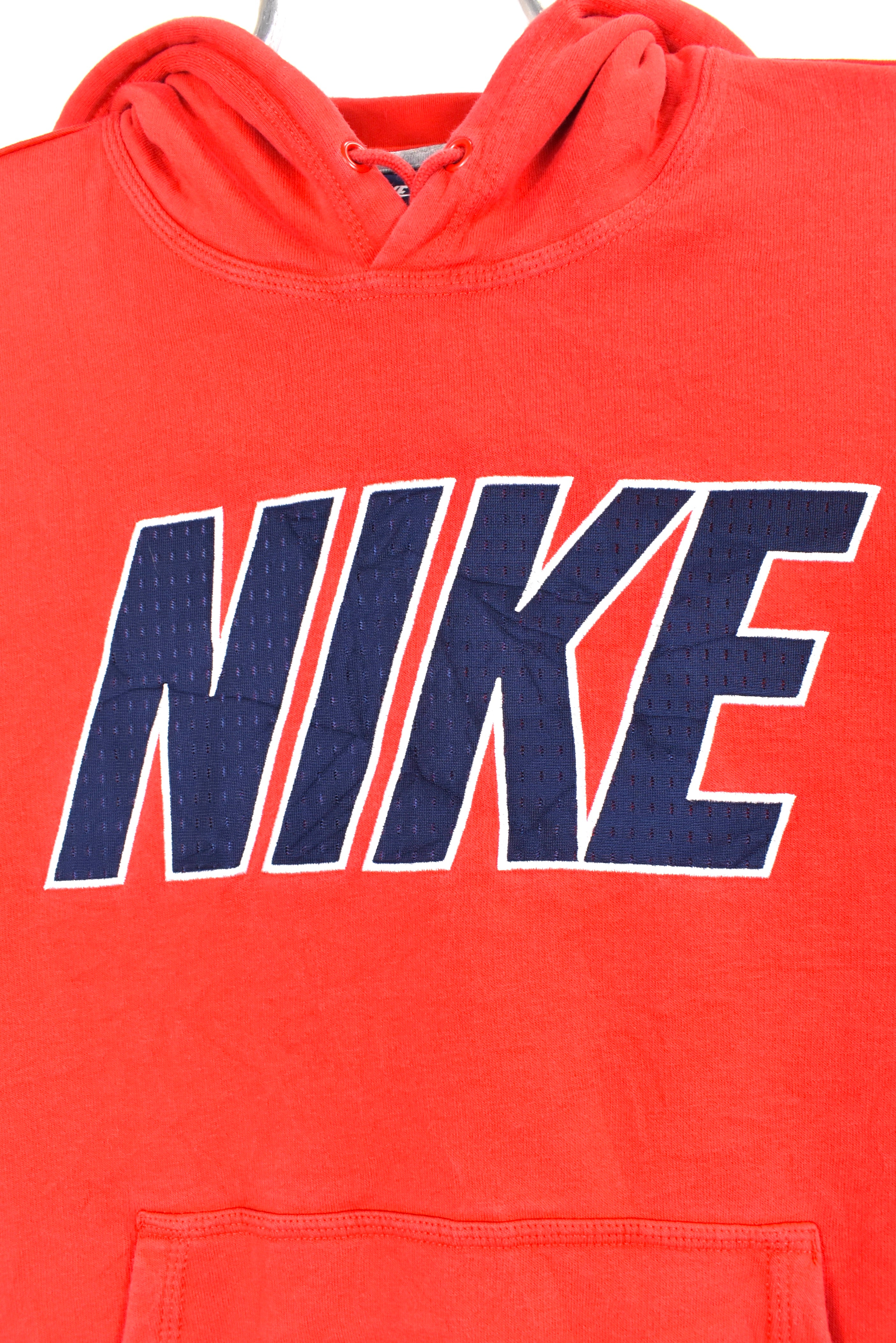 Vintage Nike hoodie, red embroidered sweatshirt - AU Small NIKE