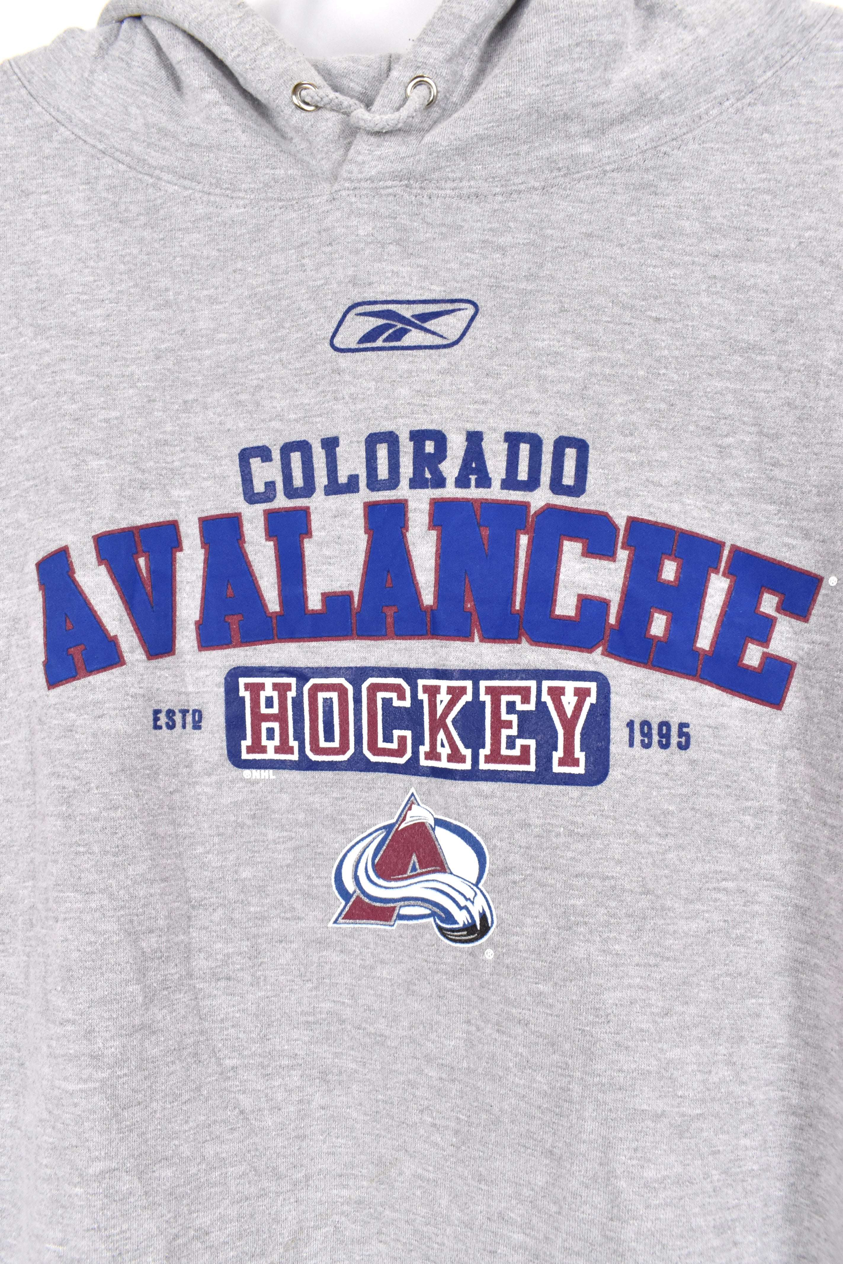 Vintage Colorado Avalanche hoodie, NHL grey graphic sweatshirt - AU XXXL PRO SPORT