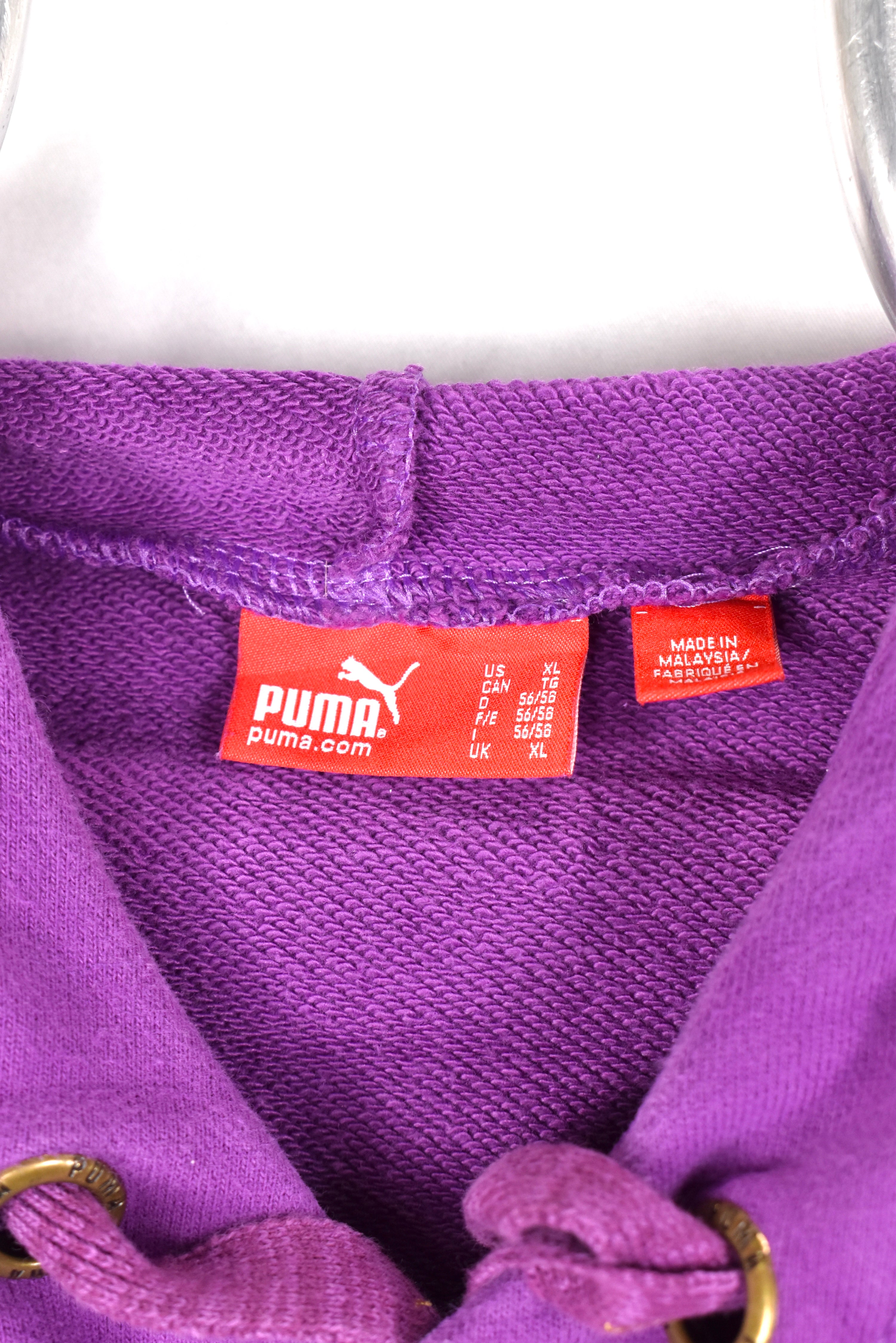 Women's modern Puma hoodie, purple graphic sweatshirt - AU XXL PUMA
