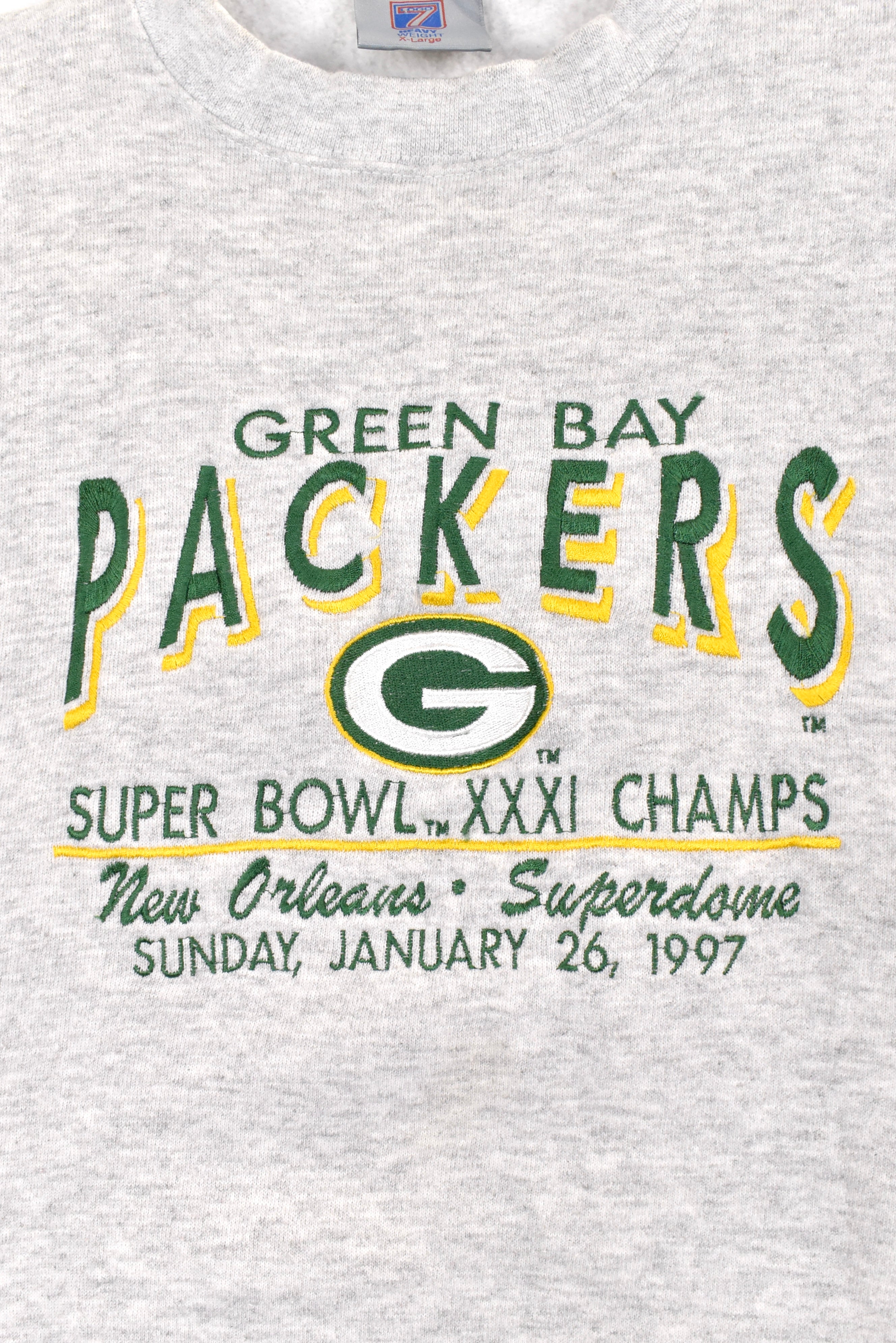 Vintage Green Bay Packers sweatshirt, NFL grey embroidered crewneck - AU XL PRO SPORT