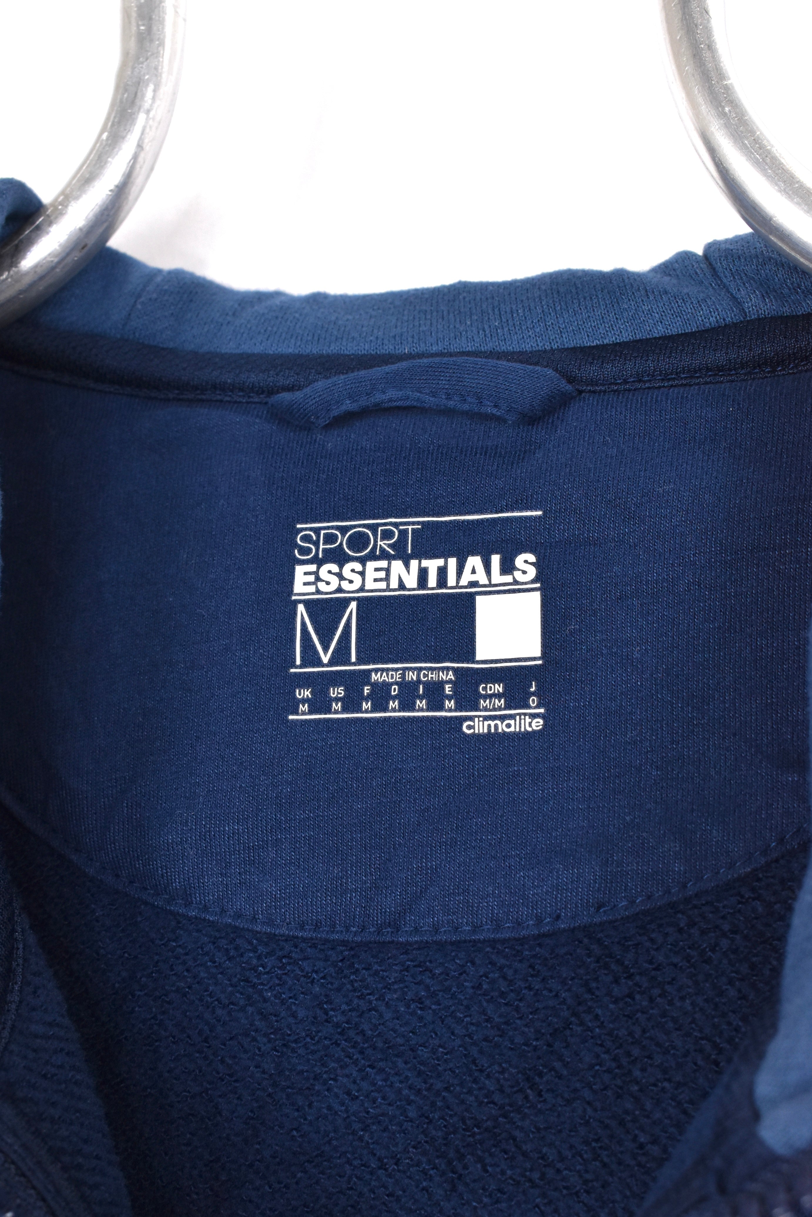 Modern Adidas hoodie, navy blue graphic sweatshirt - AU Medium ADIDAS