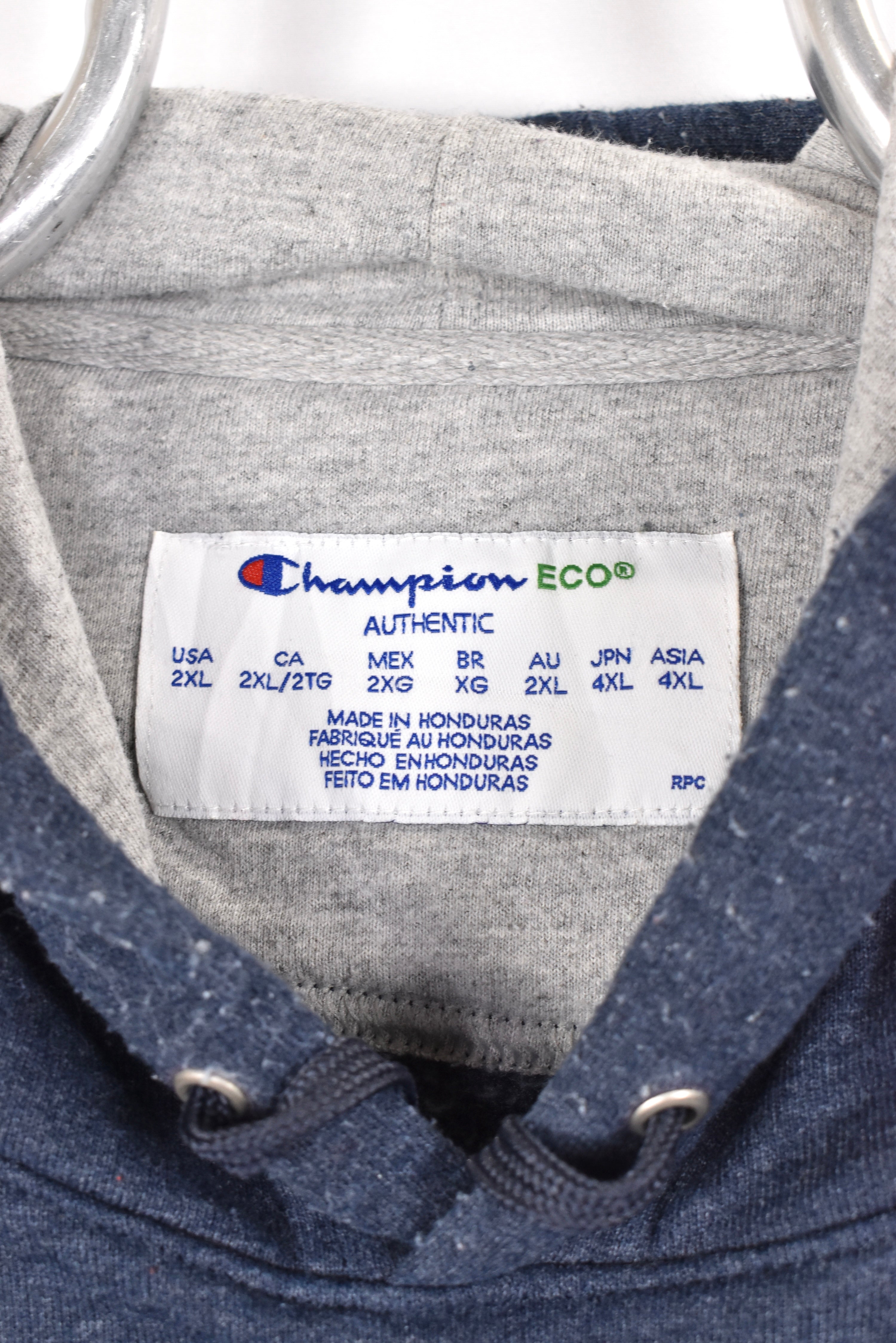 Modern Champion hoodie, navy blue embroidered sweatshirt - AU XXL PRO SPORT