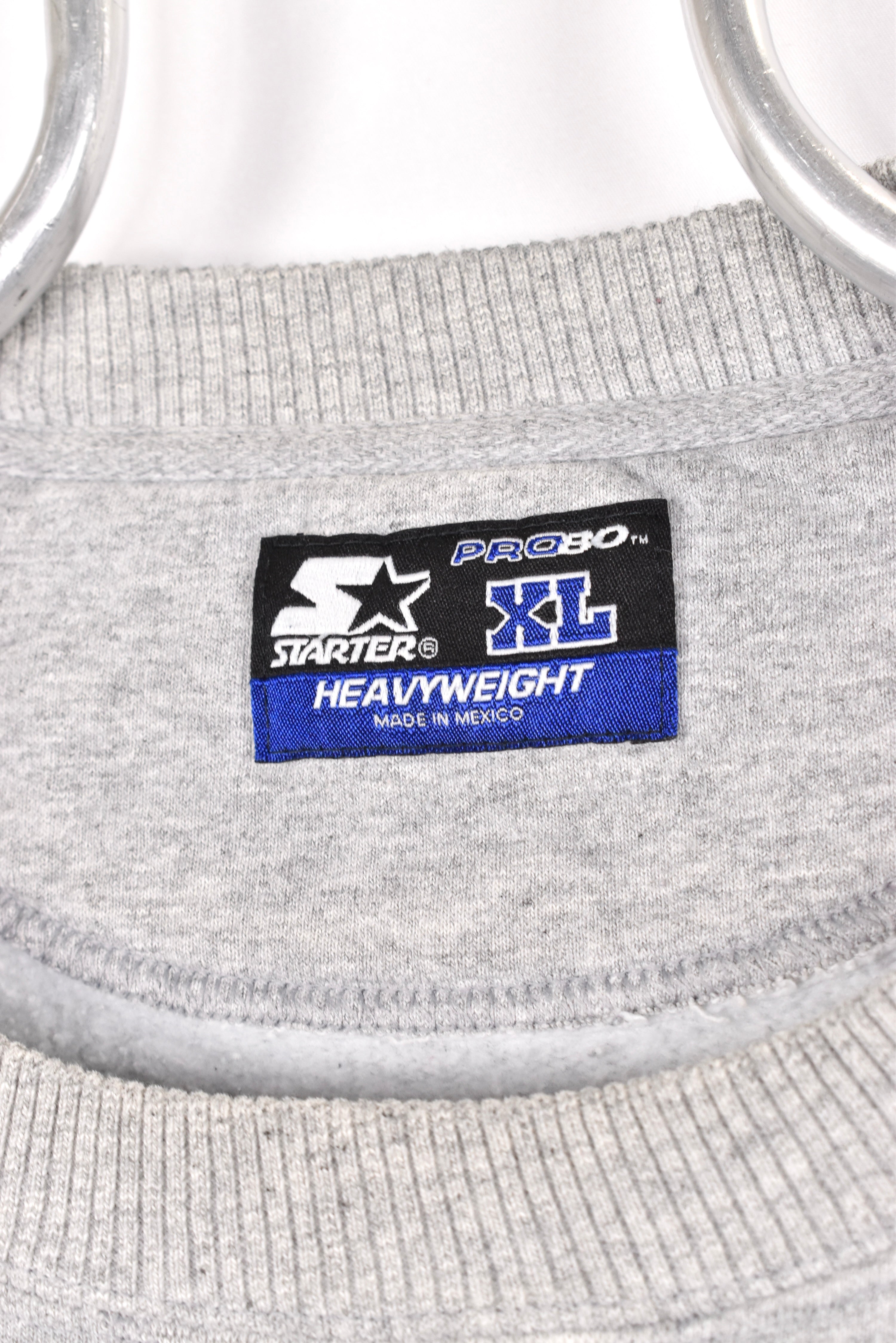 Vintage Starter sweatshirt, grey embroidered crewneck - AU XXL STARTER