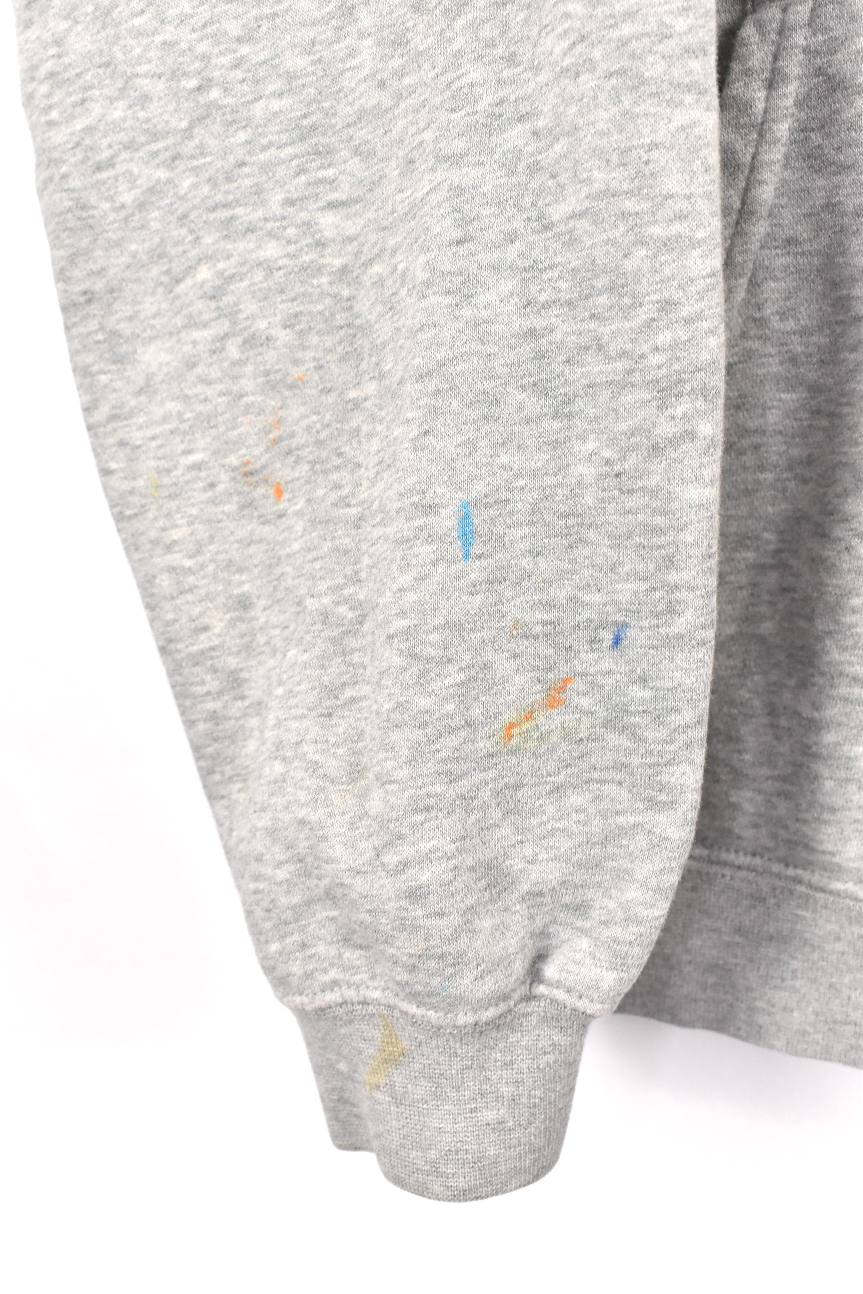 Vintage Nike hoodie, grey embroidered sweatshirt - AU Small NIKE