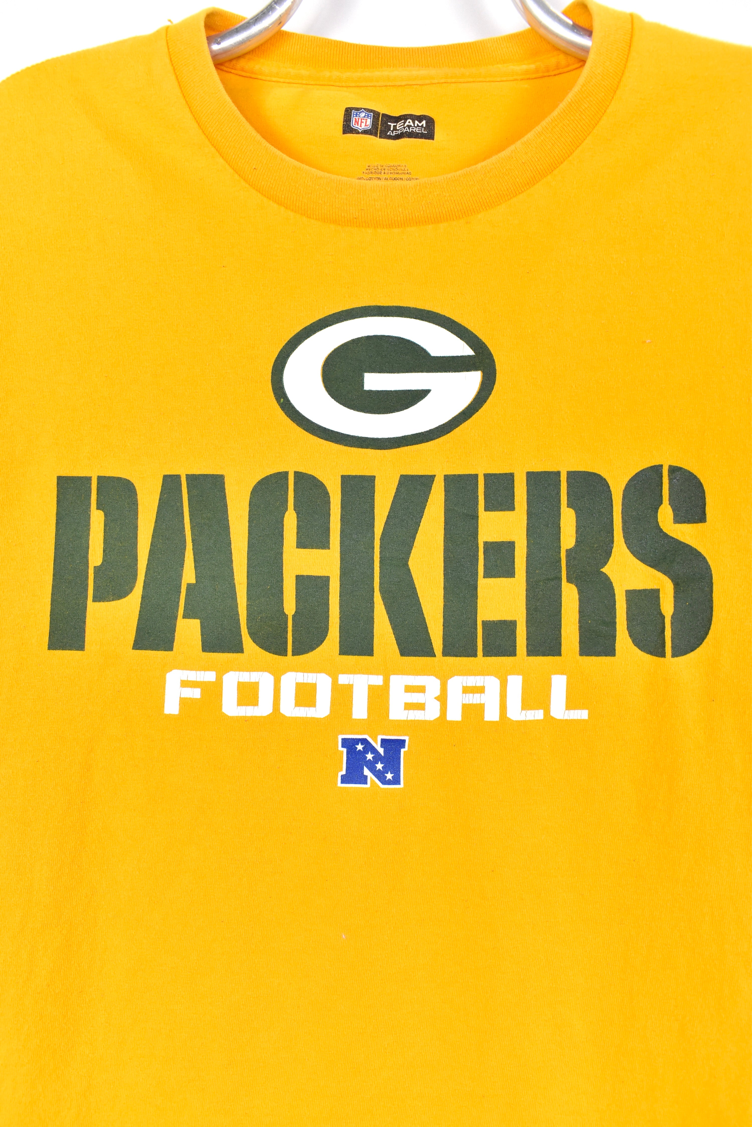 Vintage Green Bay Packers shirt, NFL yellow graphic tee- AU Large PRO SPORT