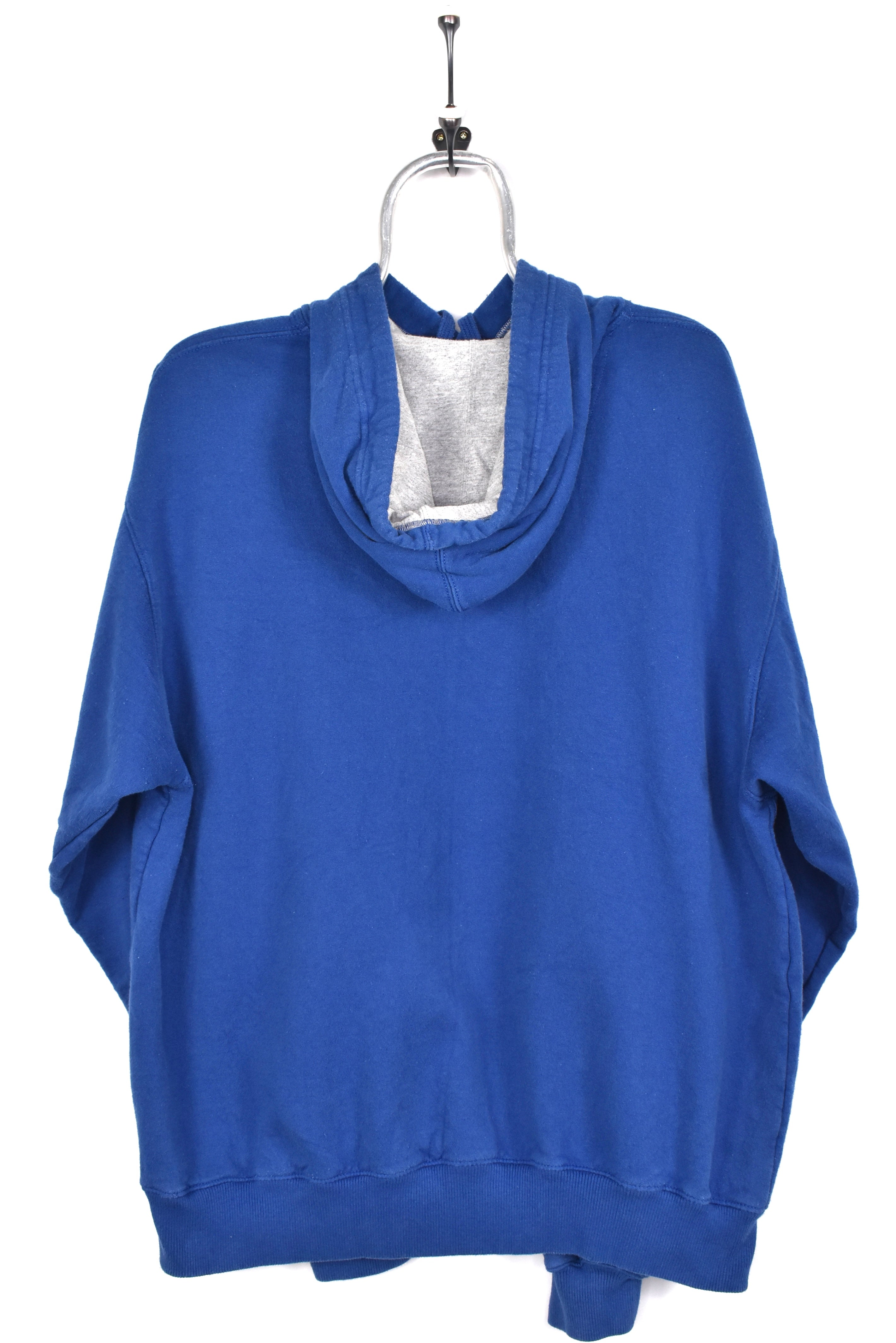 Vintage Champion hoodie, navy blue embroidered sweatshirt - AU Large CHAMPION