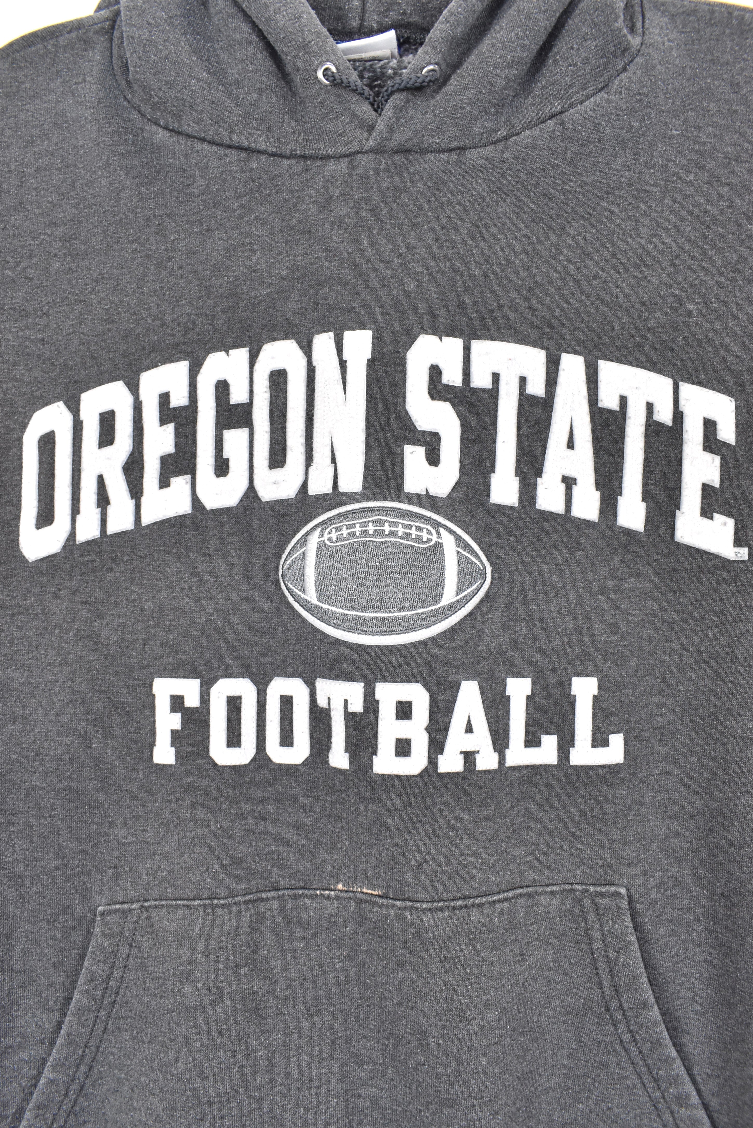 Vintage Oregon State hoodie, grey embroidered sweatshirt - AU XL COLLEGE