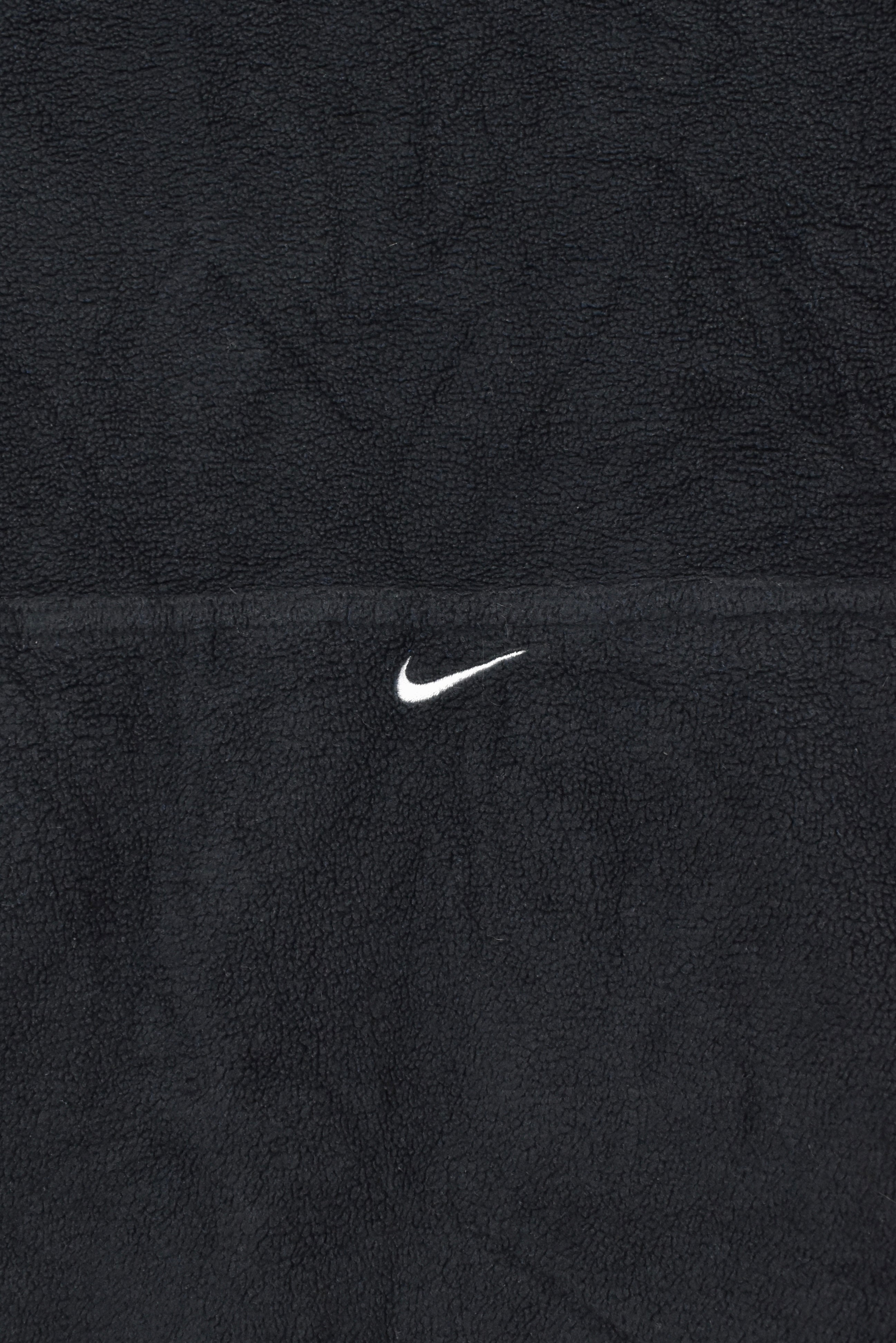 Vintage Nike hoodie, black embroidered fleece sweatshirt - AU Large NIKE
