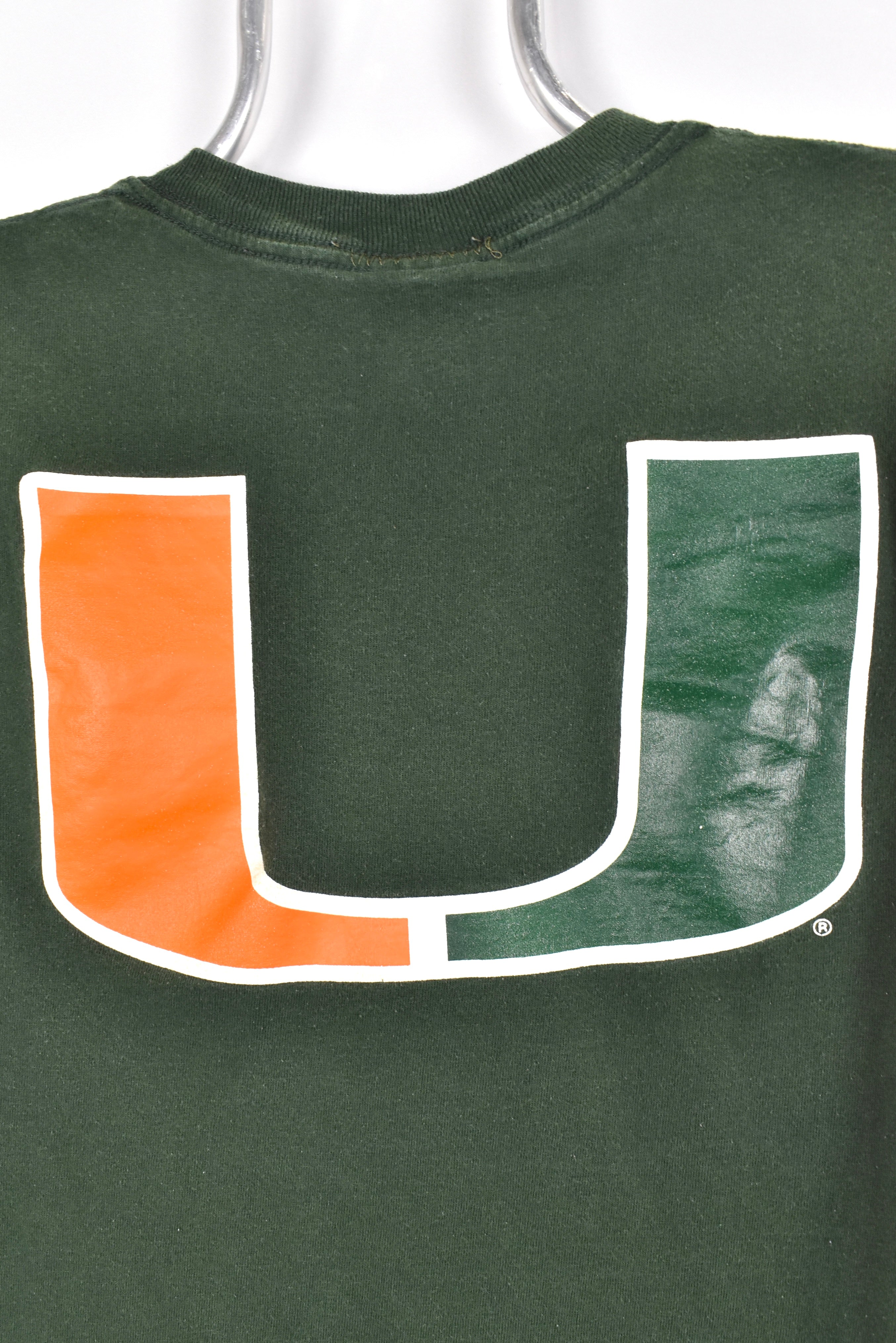 Vintage University of Miami shirt, Hurricanes green graphic graphic tee - AU Small COLLEGE