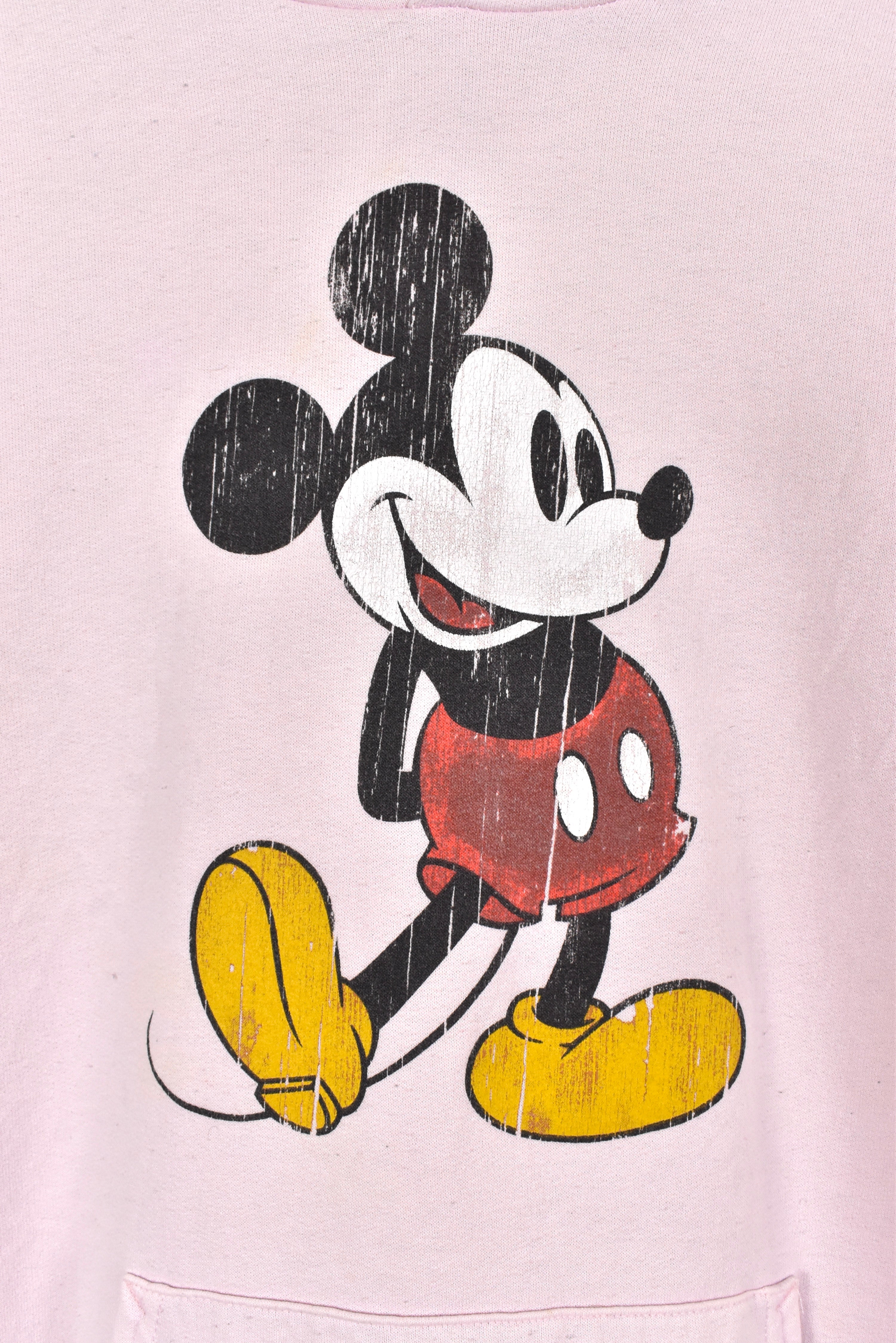 Women's vintage Mickey Mouse hoodie, Disney pink sweatshirt - AU Small DISNEY / CARTOON