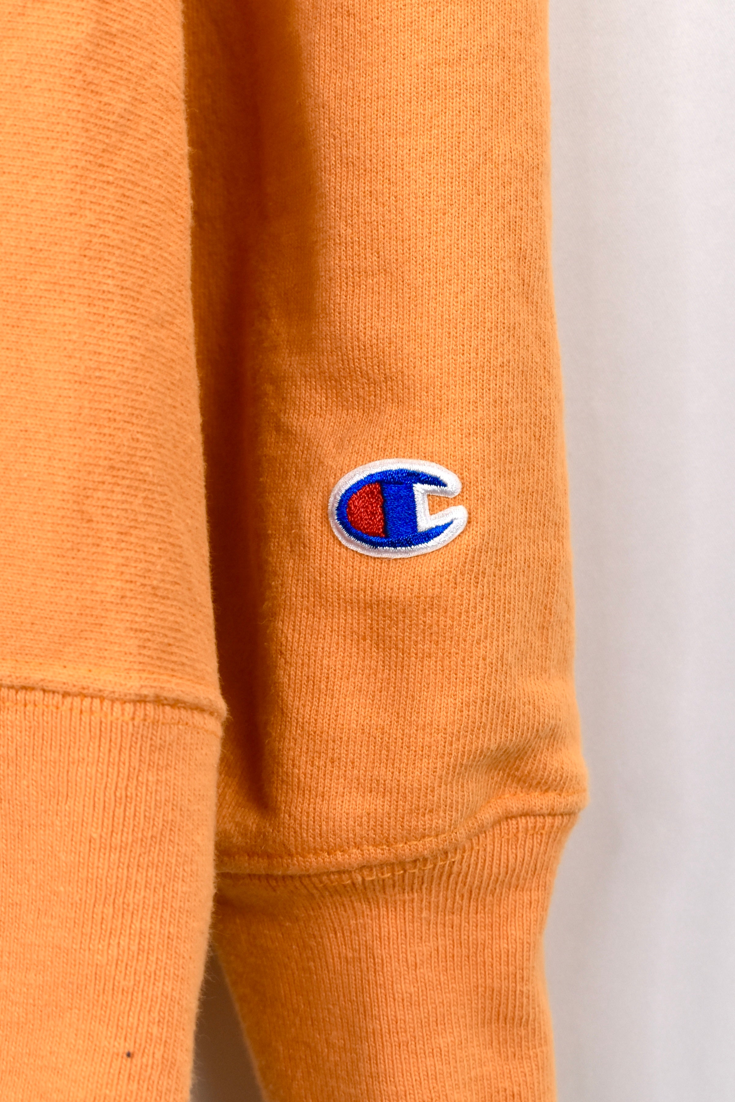 Vintage Champion hoodie, reverse weave yellow sweatshirt - AU XXL CHAMPION