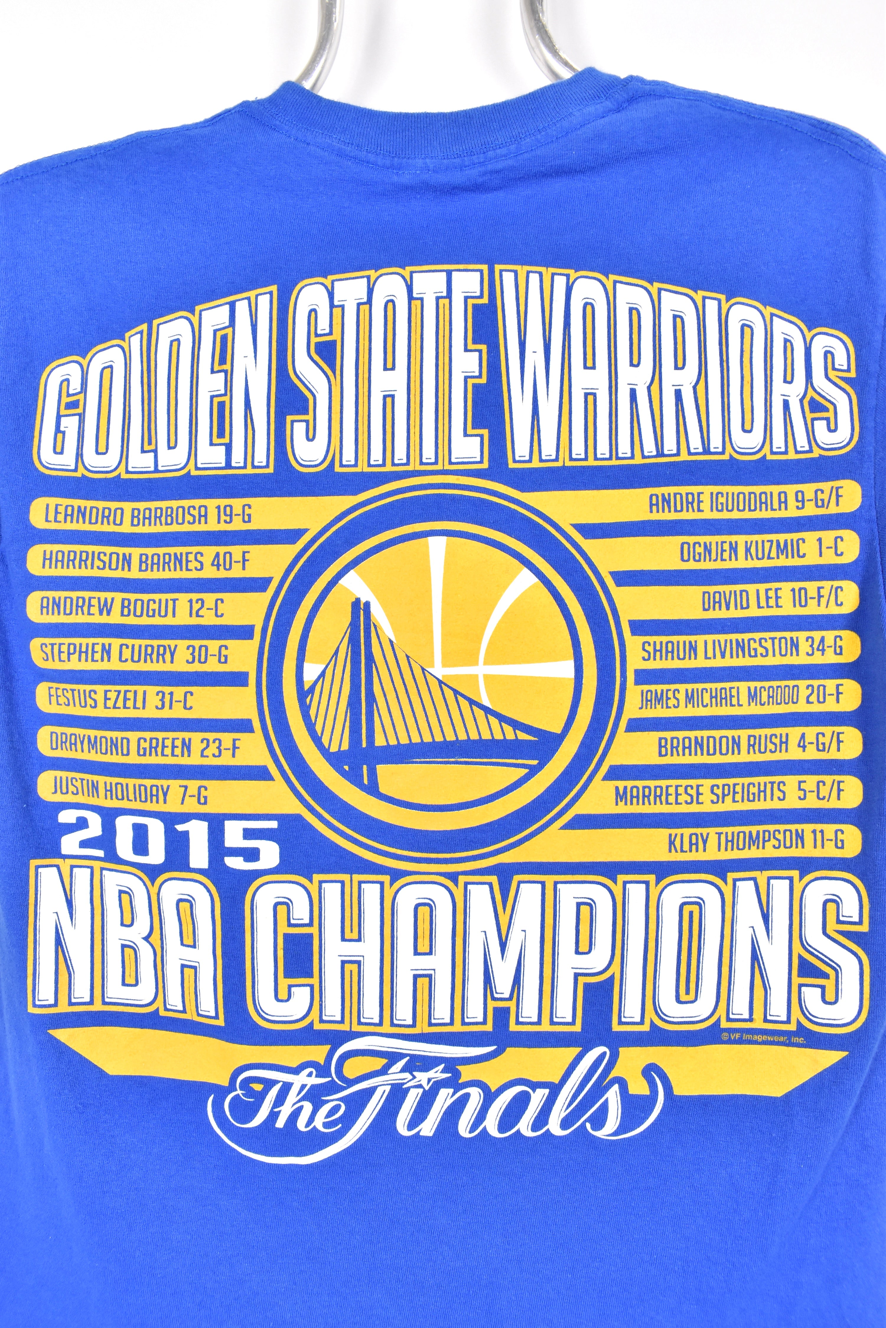 Women's modern Golden State Warriors shirt, 2015 blue graphic tee - AU Small PRO SPORT