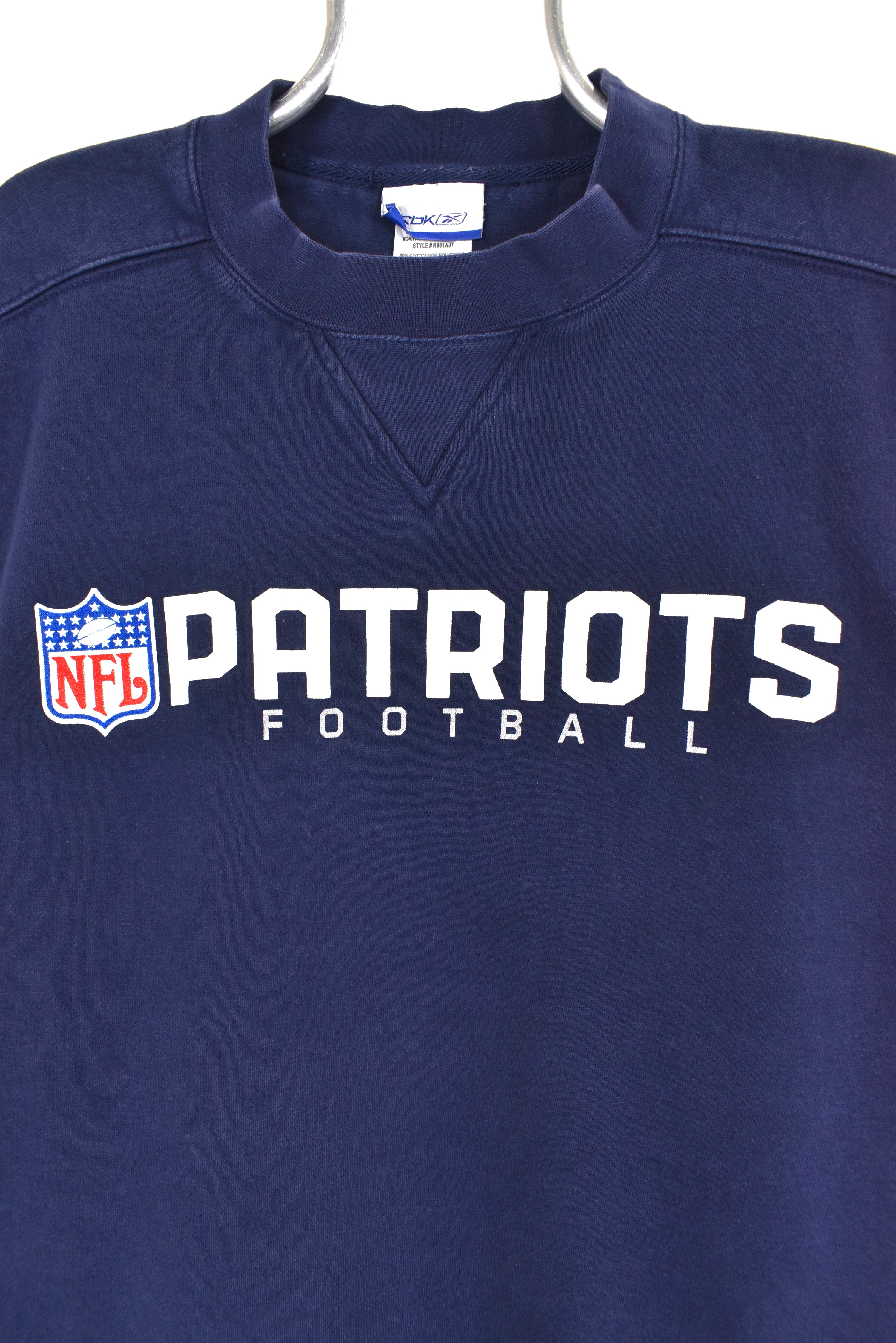 Vintage New England Patriots sweatshirt, blue NFL graphic crewneck - AU Large PRO SPORT