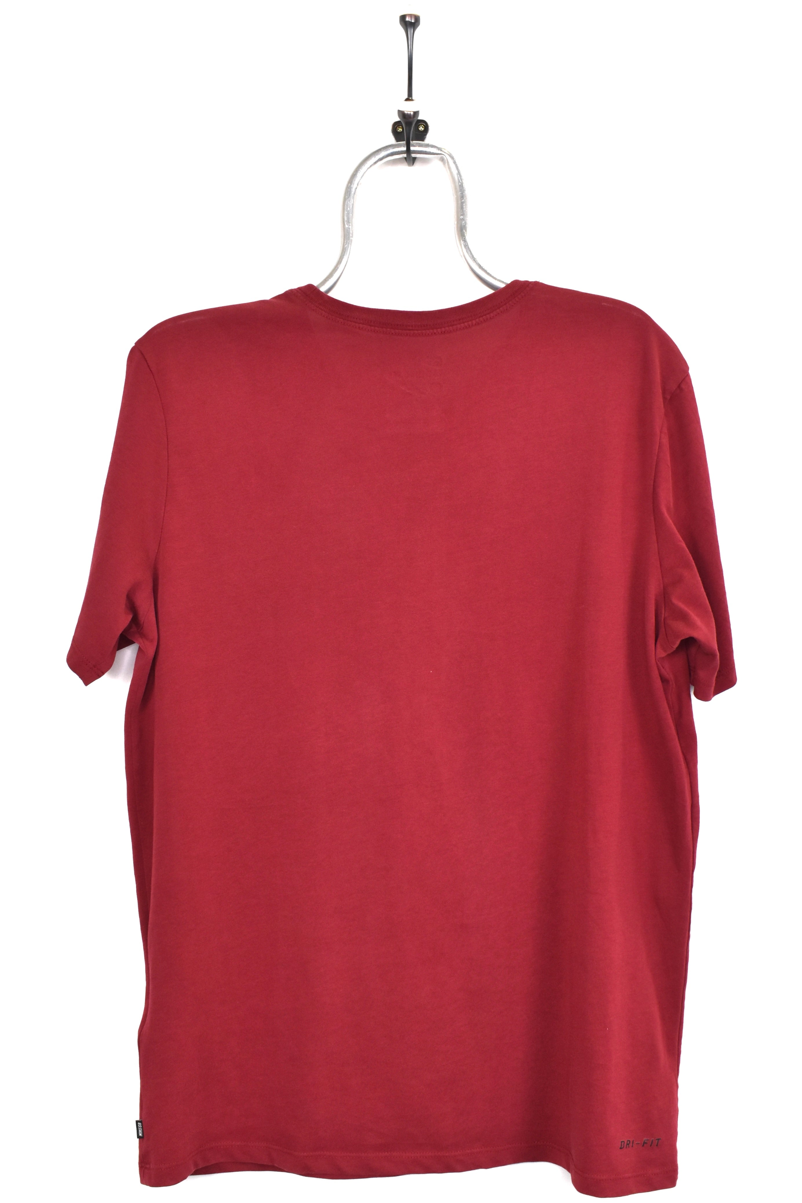 Modern Nike Dri-Fit shirt, burgundy graphic tee - AU Medium NIKE