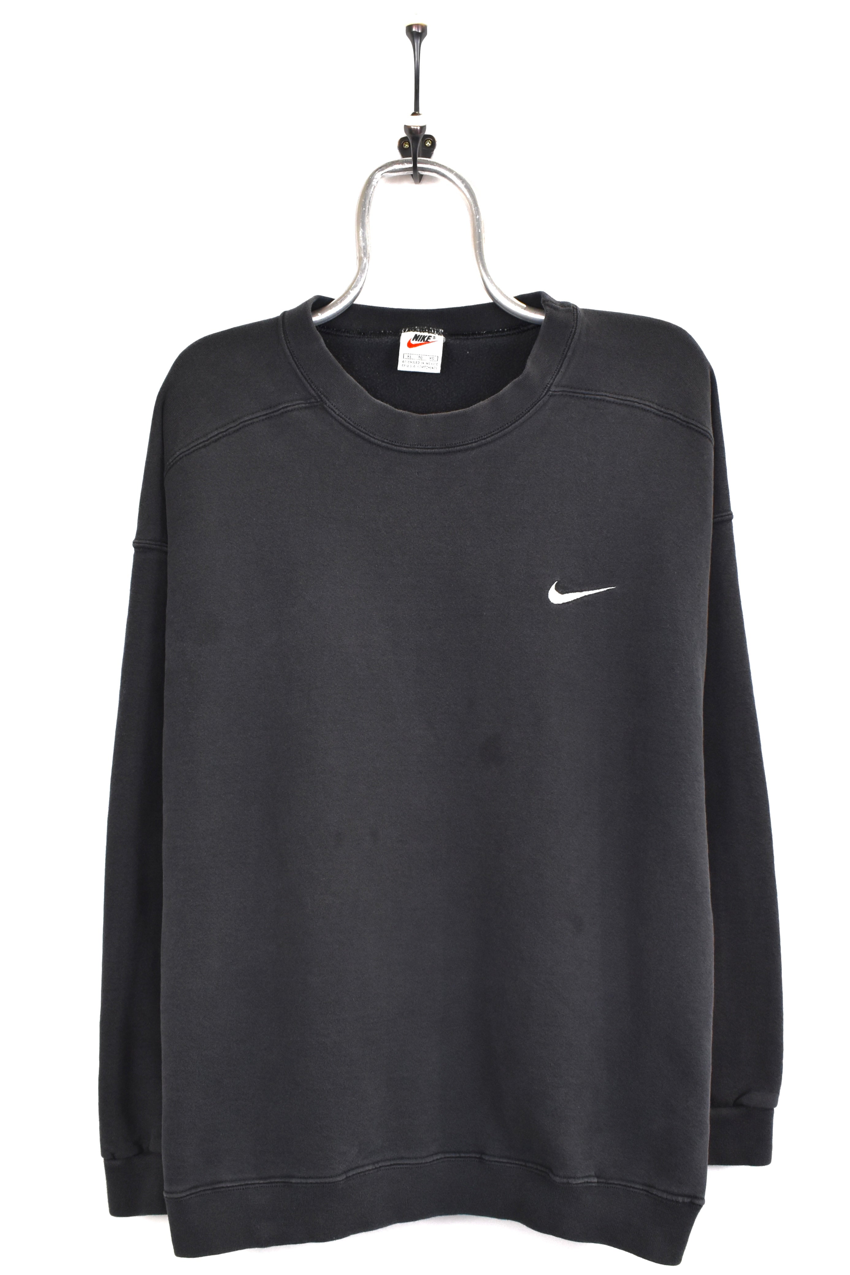 Vintage Nike sweatshirt, black embroidered crewneck - AU XL NIKE