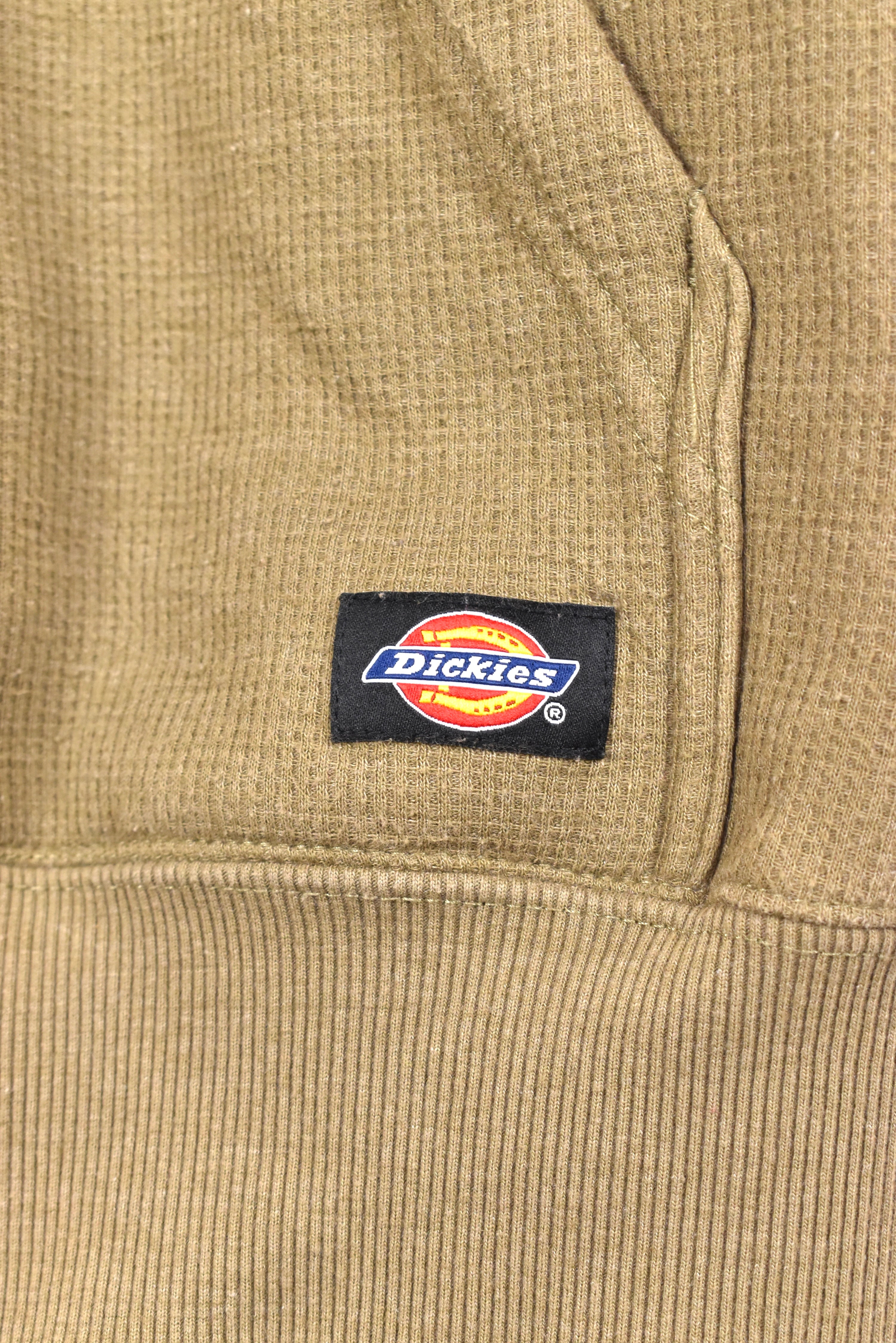 Vintage Dickies hoodie, tan brown embroidered sweatshirt - AU XXL DICKIES