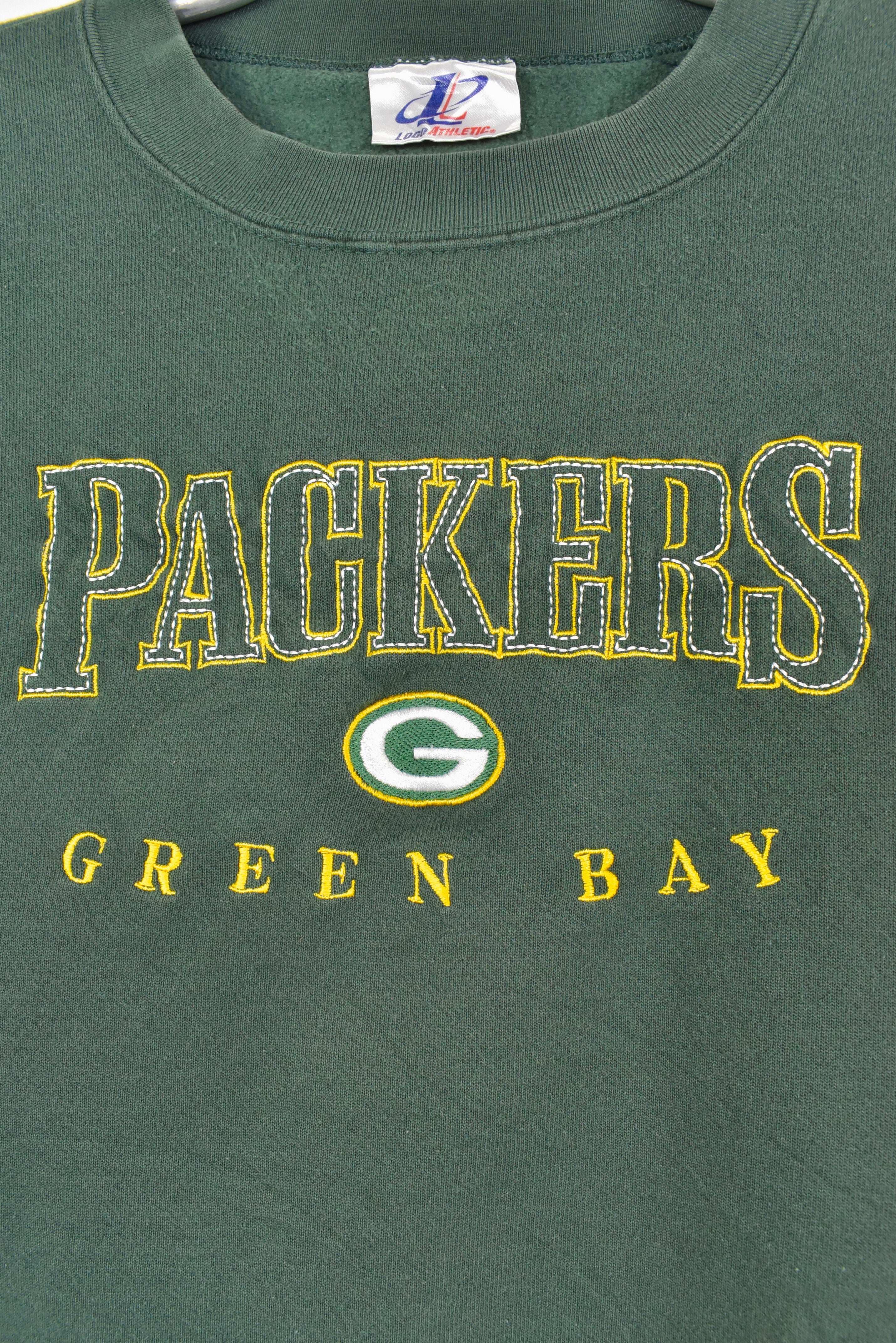 Vintage Green Bay Packers sweatshirt, NFL green embroidered crewneck - AU XL PRO SPORT
