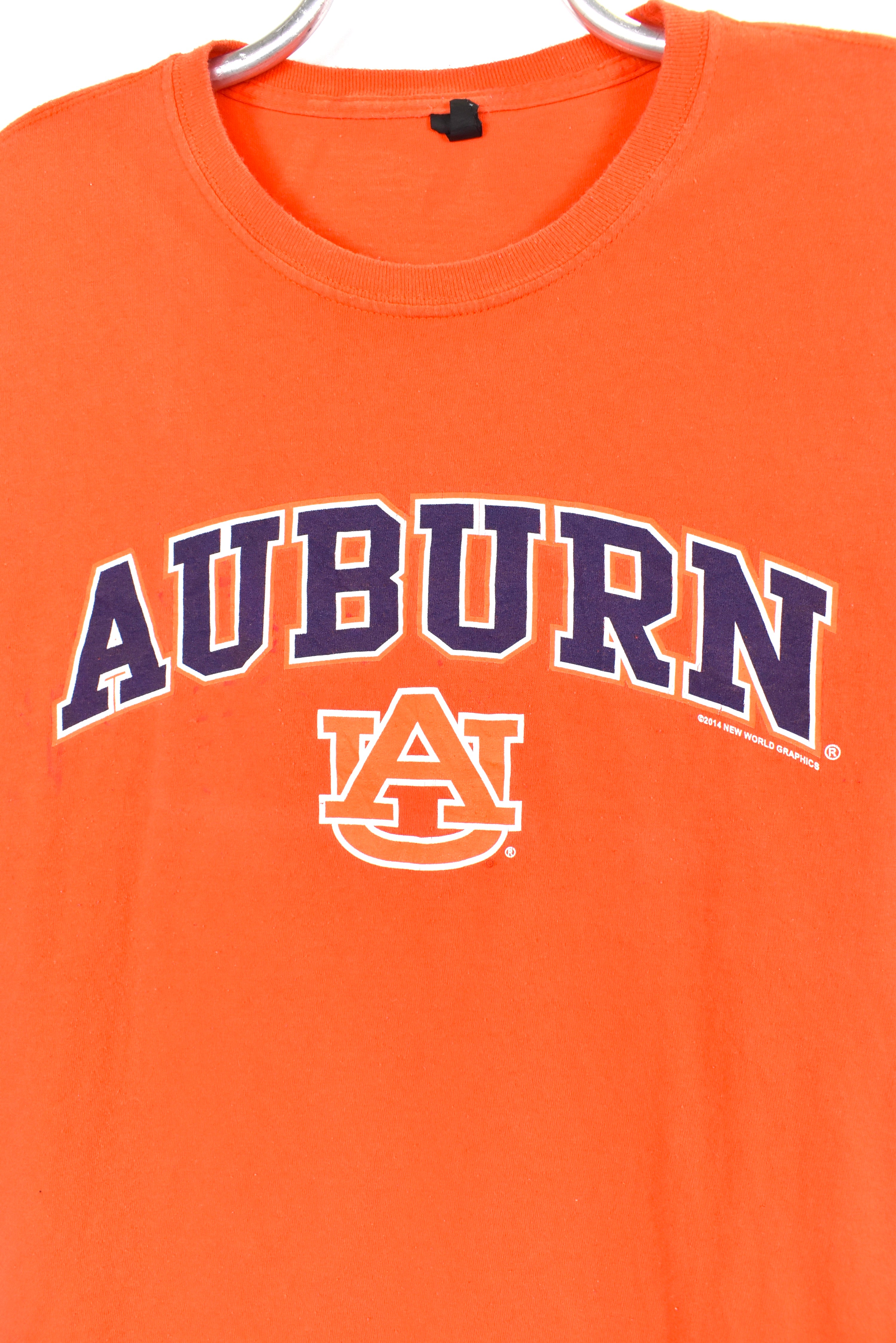 Modern Auburn University shirt, orange graphic tee - AU Large COLLEGE