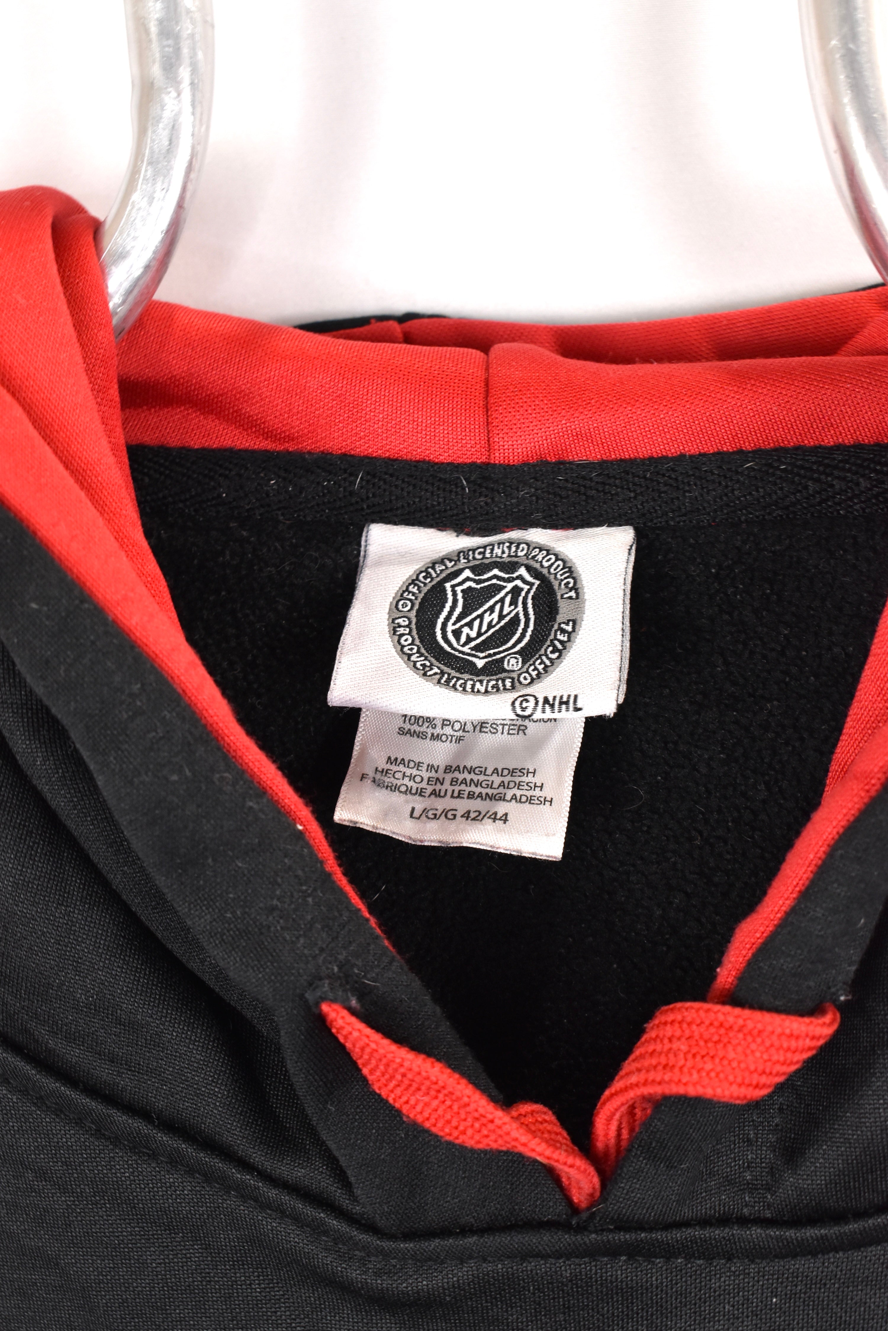 Vintage Chicago Blackhawks hoodie, NHL black embroidered sweatshirt - AU Large PRO SPORT