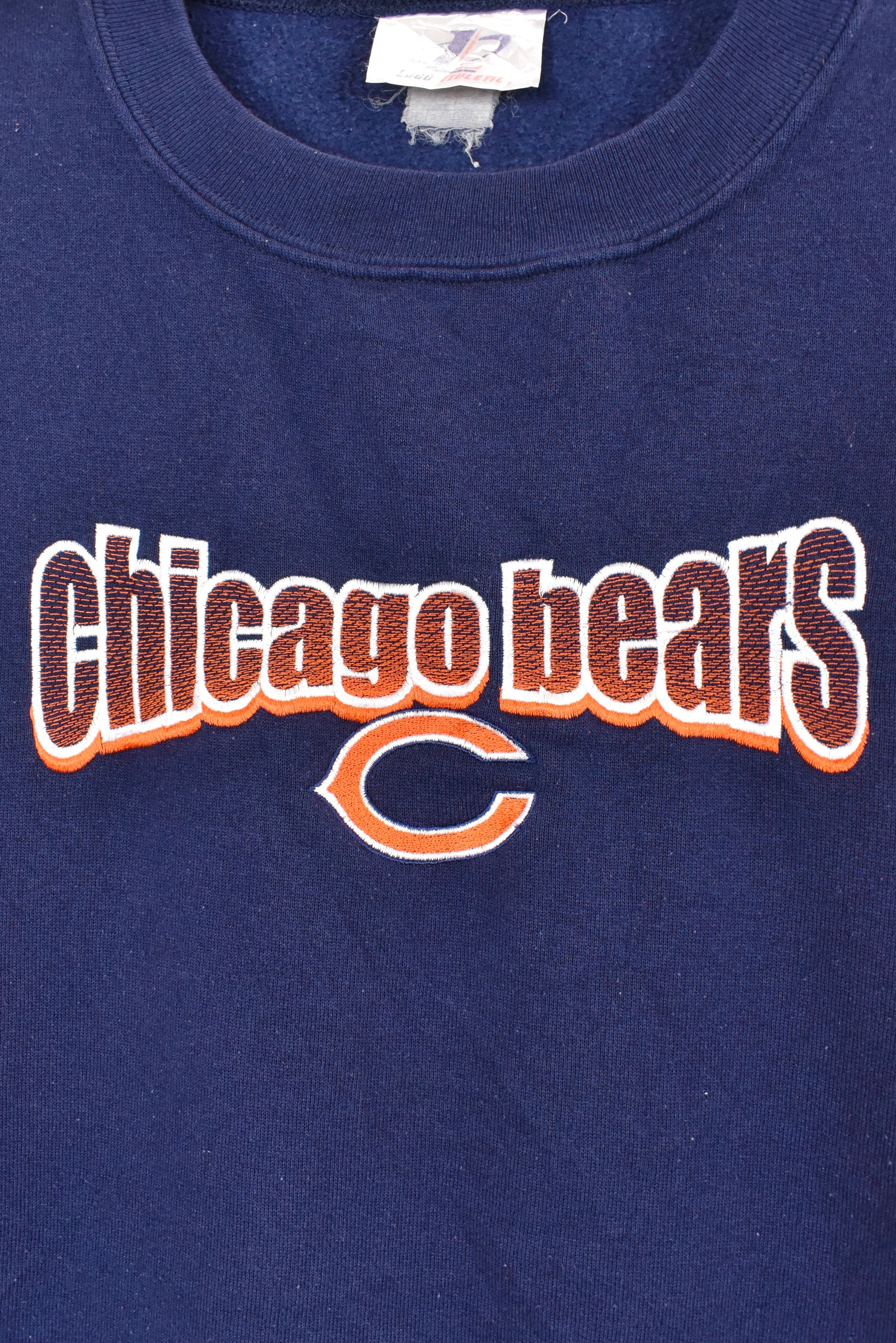 Vintage Chicago Bears sweatshirt, NFL navy blue embroidered crewneck - AU XL PRO SPORT