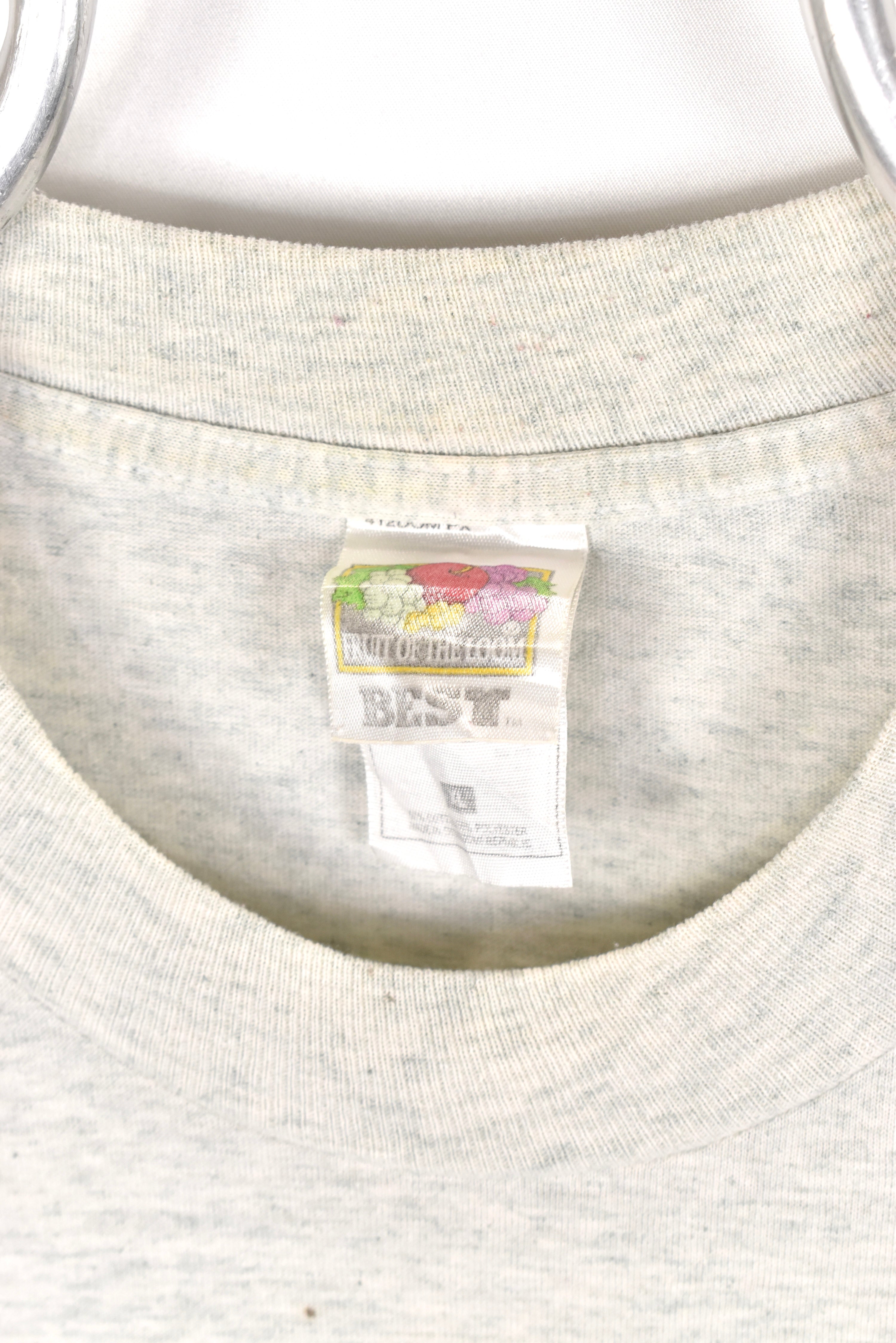 Vintage New Hampton football shirt, 1999 grey graphic tee - AU XL COLLEGE