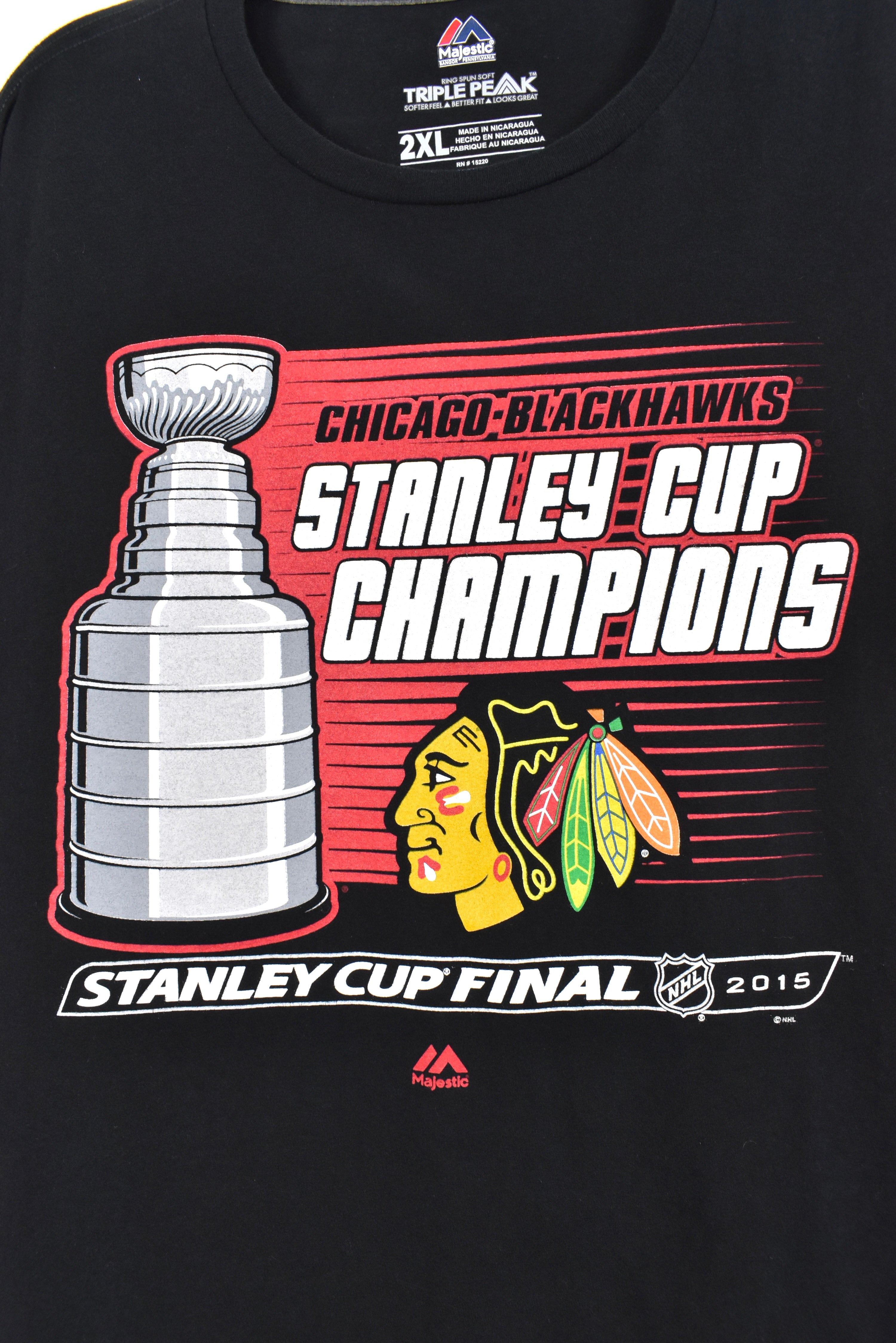 Modern Chicago Blackhawks shirt, NHL 2015 Stanley Cup graphic tee - AU XXL PRO SPORT