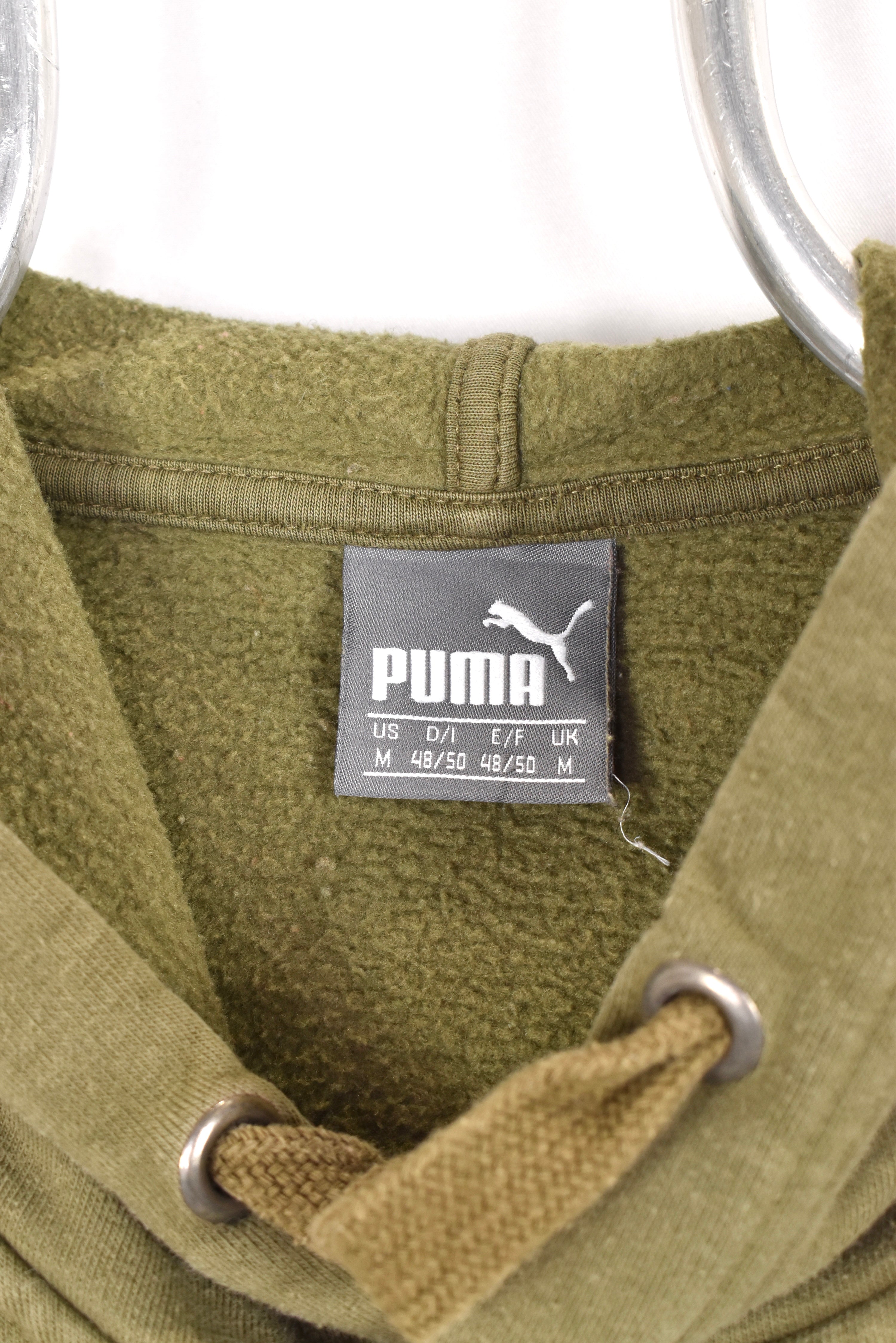 Vintage Puma hoodie, green graphic sweatshirt - AU Medium PUMA