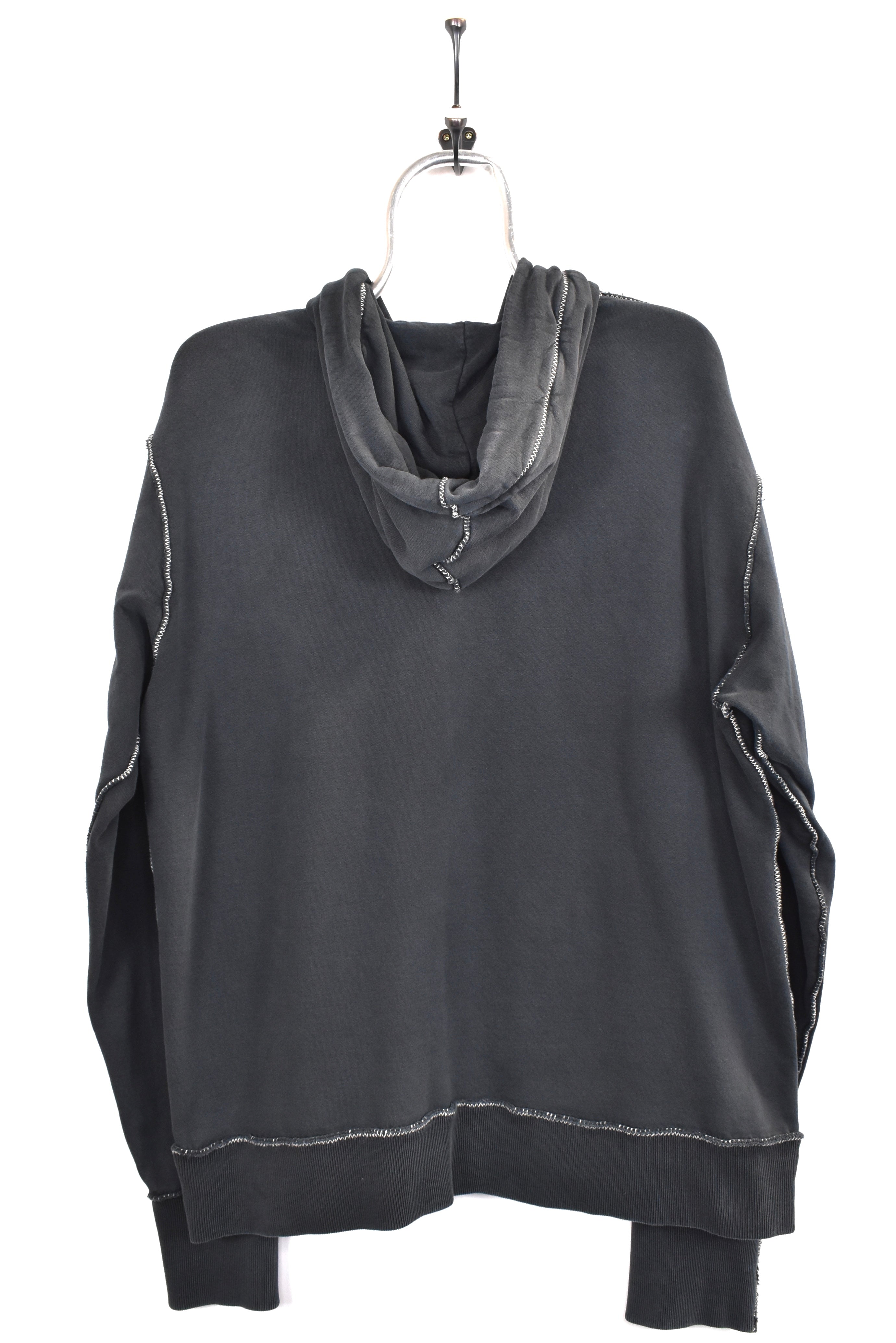 Women's vintage True Religion hoodie, y2k black embroidered sweatshirt - AU XXL OTHER