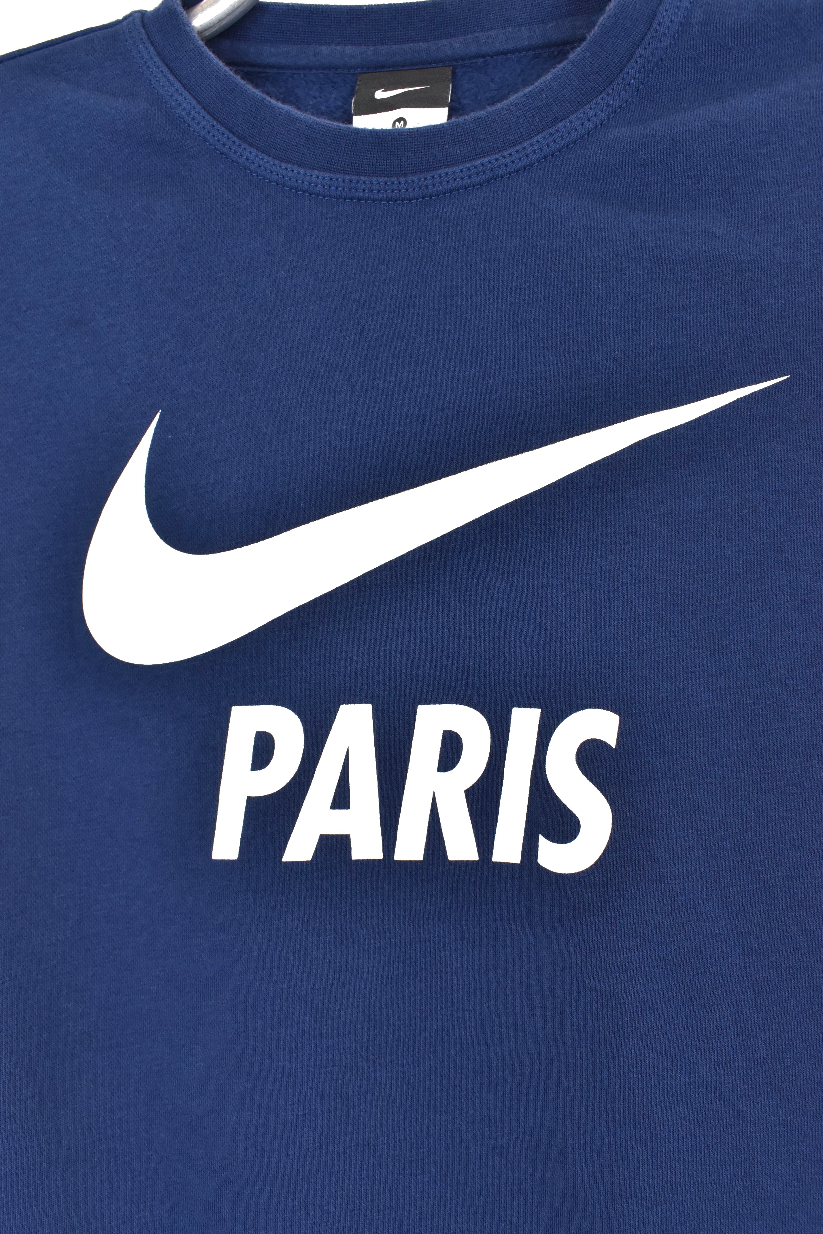 Vintage Nike sweatshirt, blue Paris graphic crewneck - AU Medium NIKE