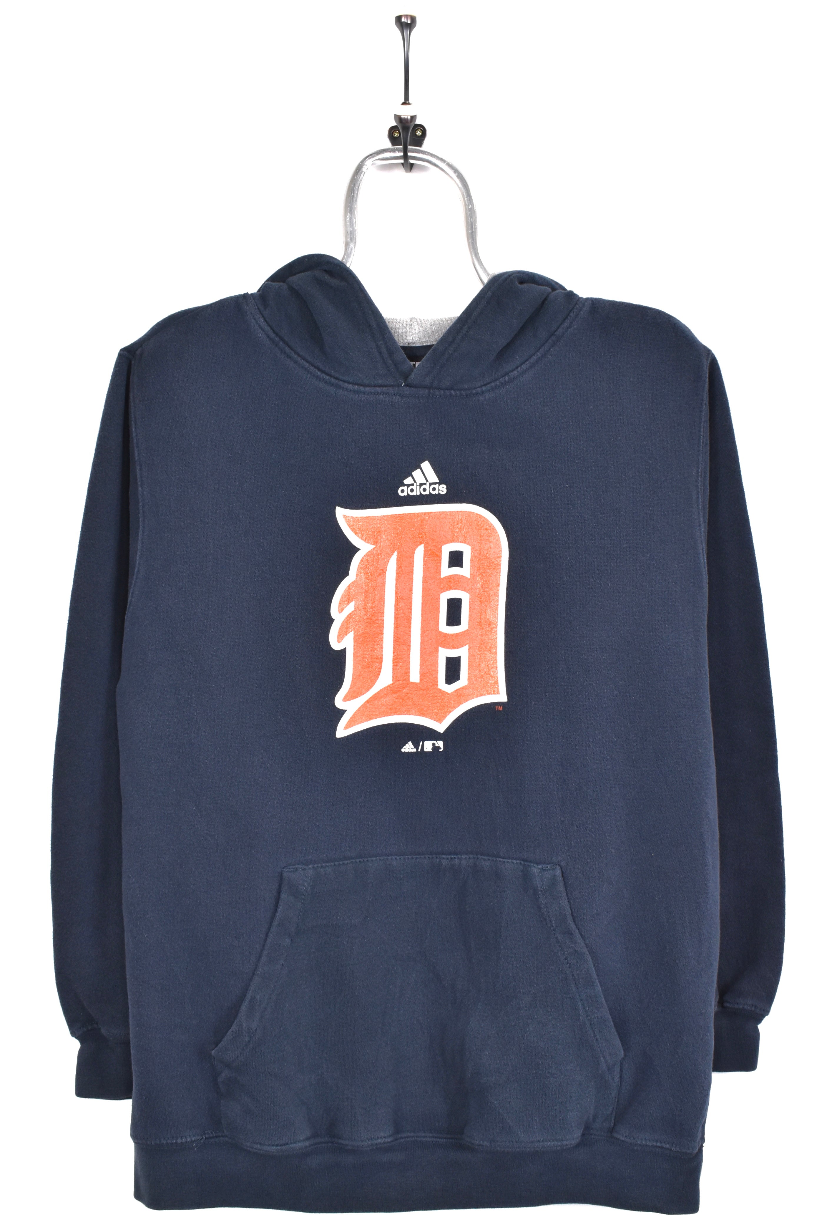 Vintage Detroit Tigers hoodie, MLB navy blue graphic sweatshirt - AU Small PRO SPORT