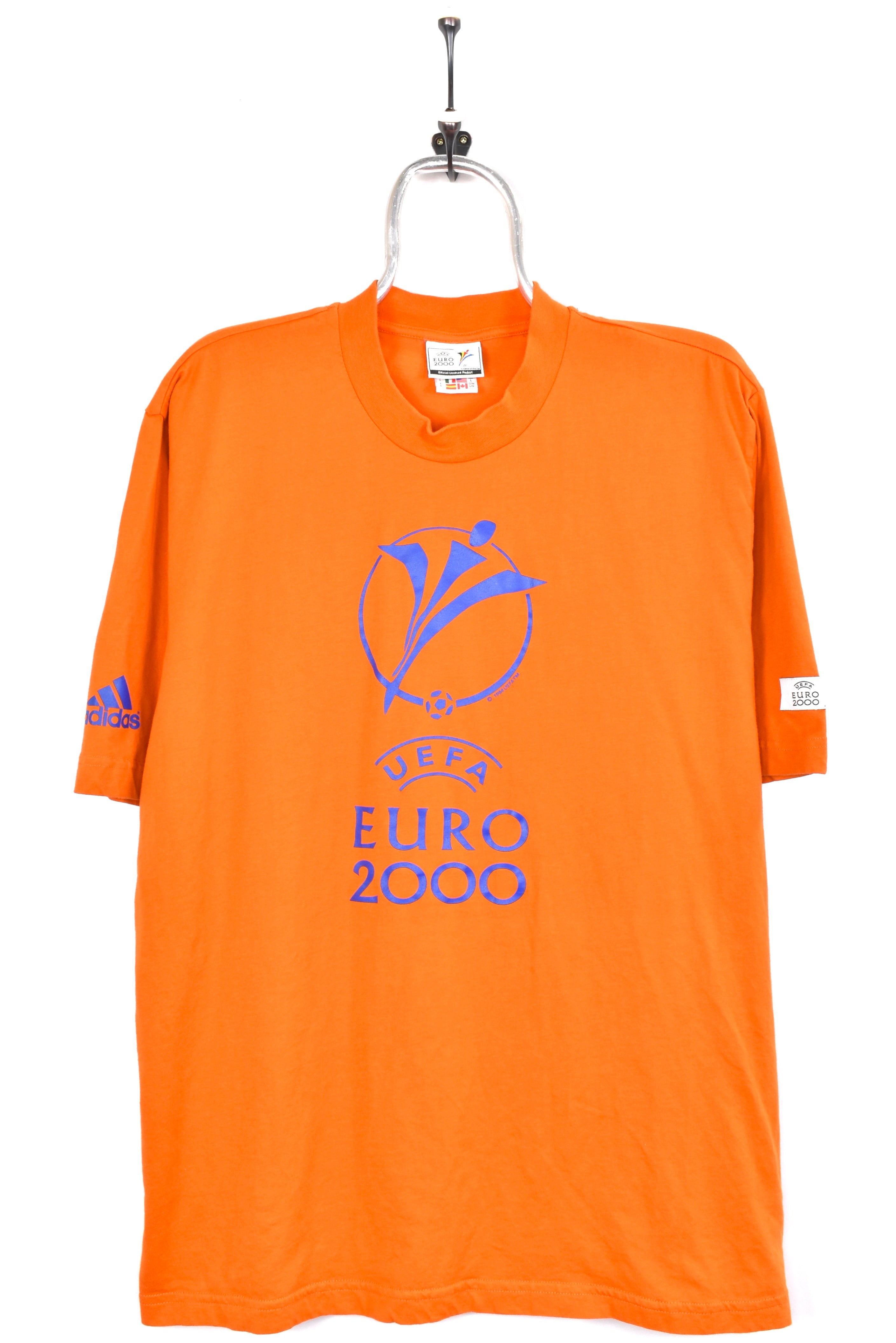 Vintage UEFA Euro 2000 shirt, orange graphic tee - AU Large PRO SPORT