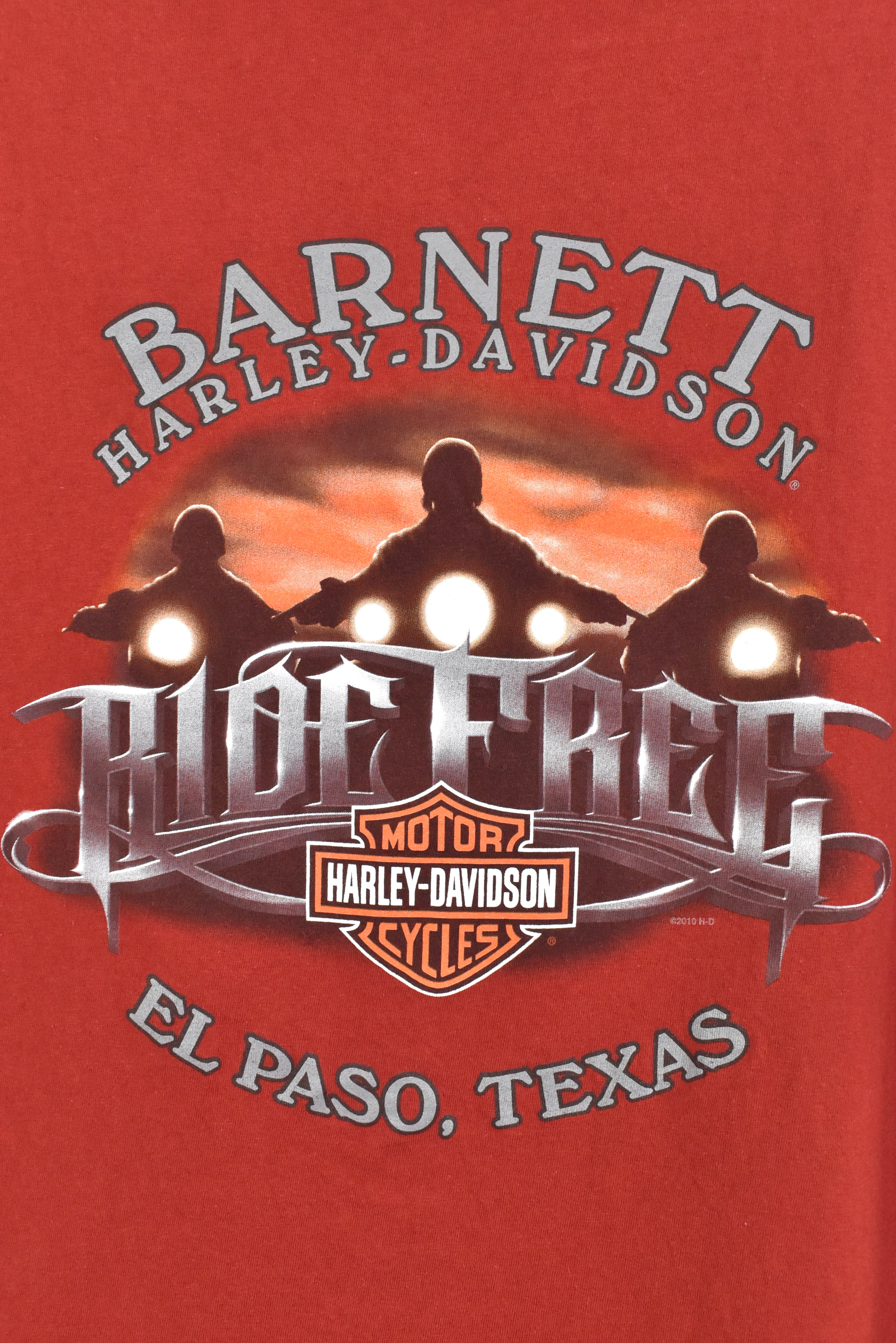 Modern 2010 Harley Davidson Burgundy t-shirt | Large HARLEY DAVIDSON